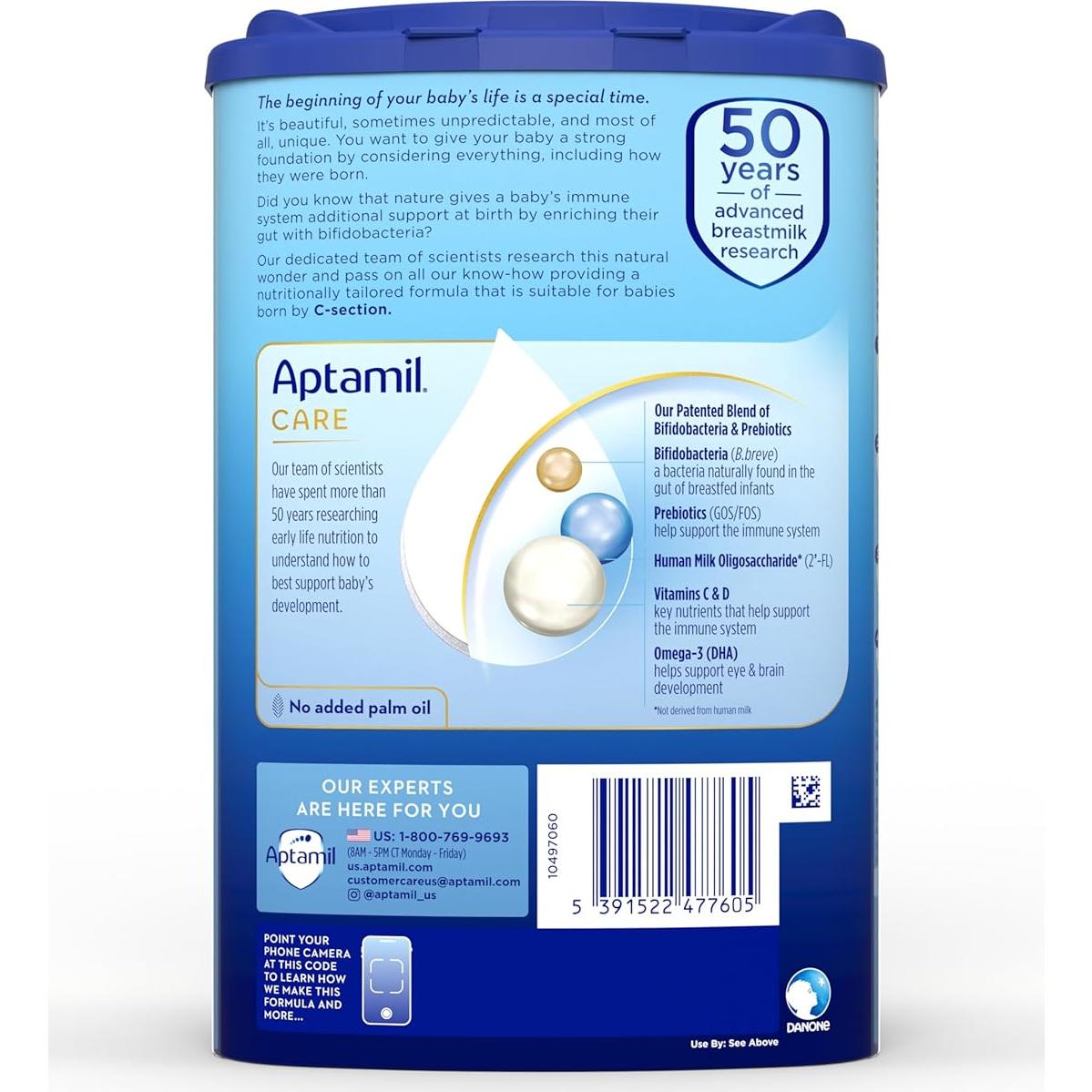 Aptamil Care Etapa 2 Fórmula Infantil 800g para Bebés 6+ Meses