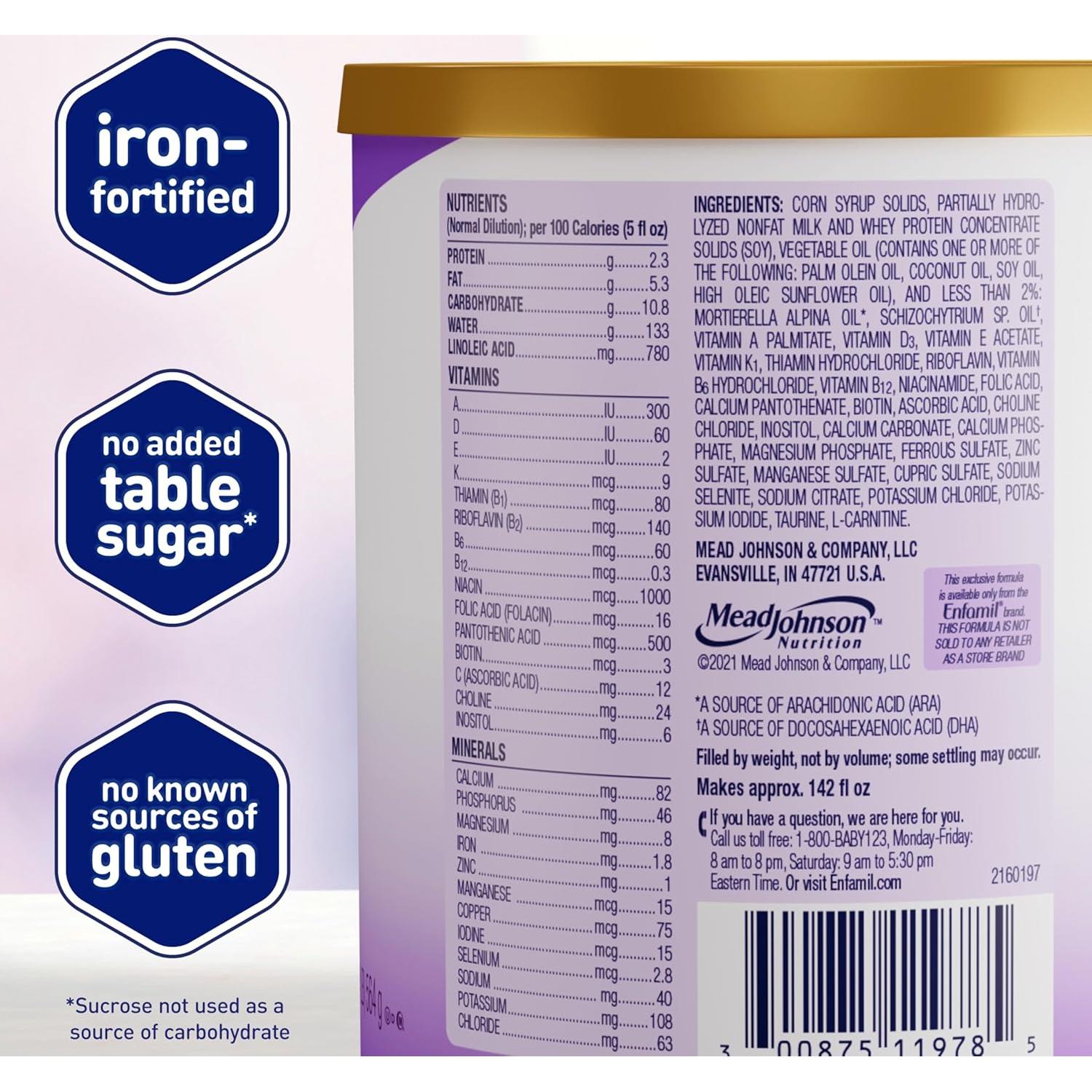 Fórmula para Bebés Enfamil Gentlease 563.9 g - Alivio Gas y Llanto