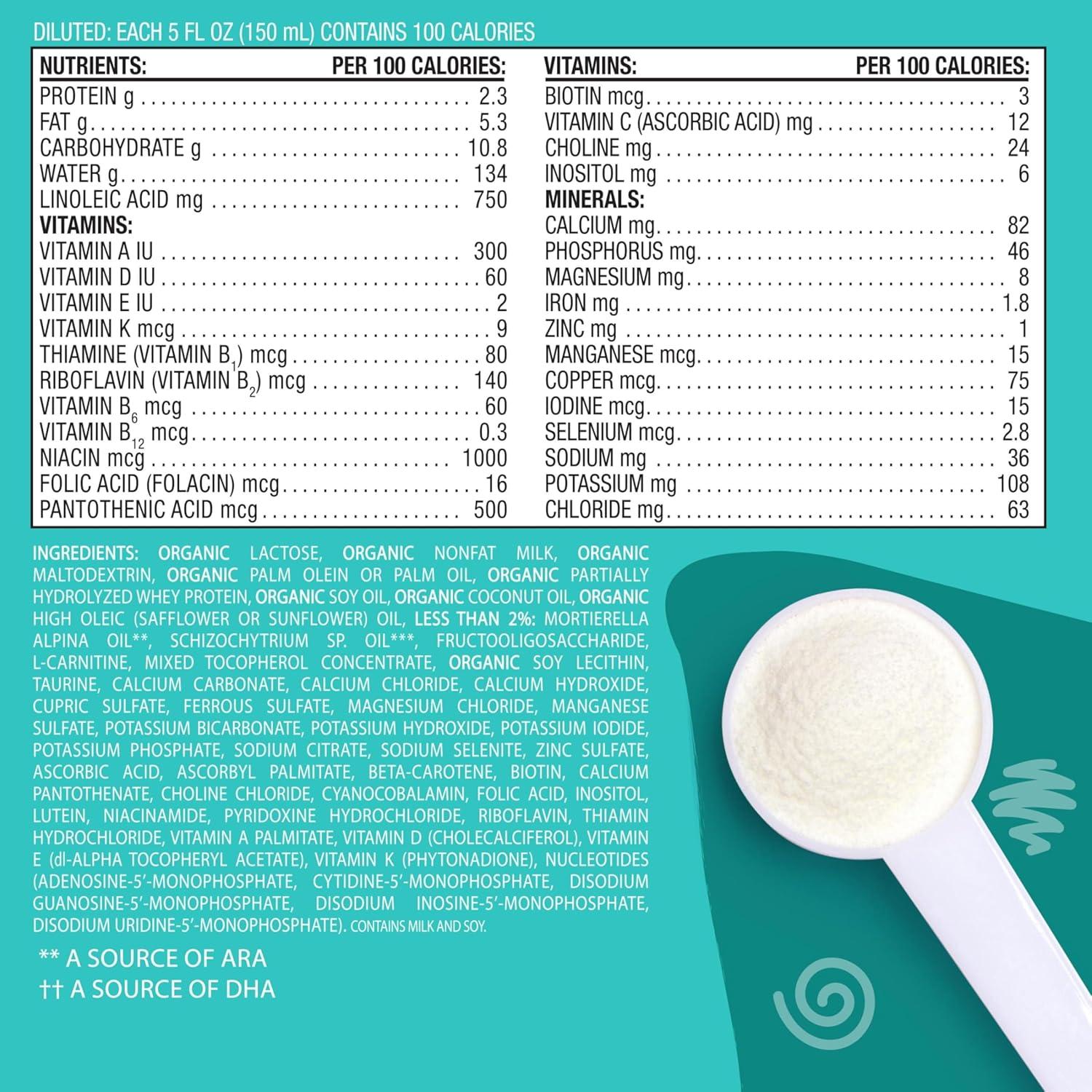Fórmula Infantil Orgánica Suave Earth's Best 595g con DHA y ARA
