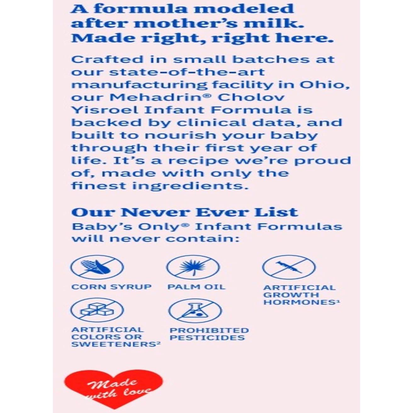 Fórmula Infantil Completa Baby's Only 595 g - A base de Leche