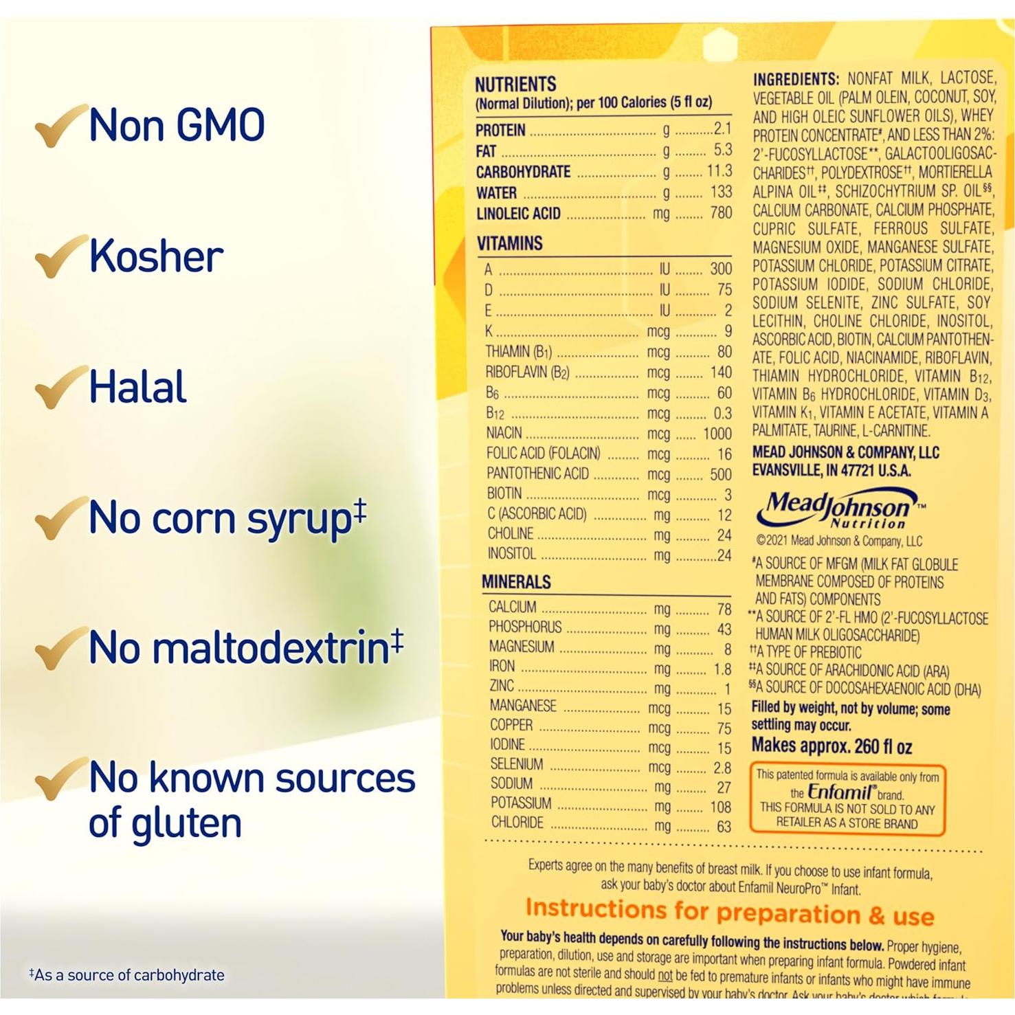 Fórmula Infantil Enfamil NeuroPro 4x1035.4g DHA MFGM