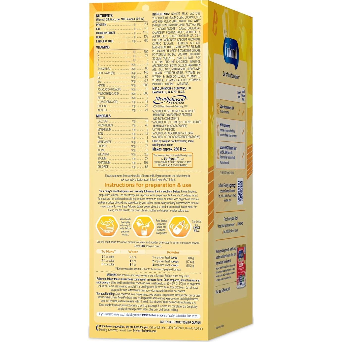 Fórmula Infantil Enfamil NeuroPro 4x1035.4g DHA MFGM