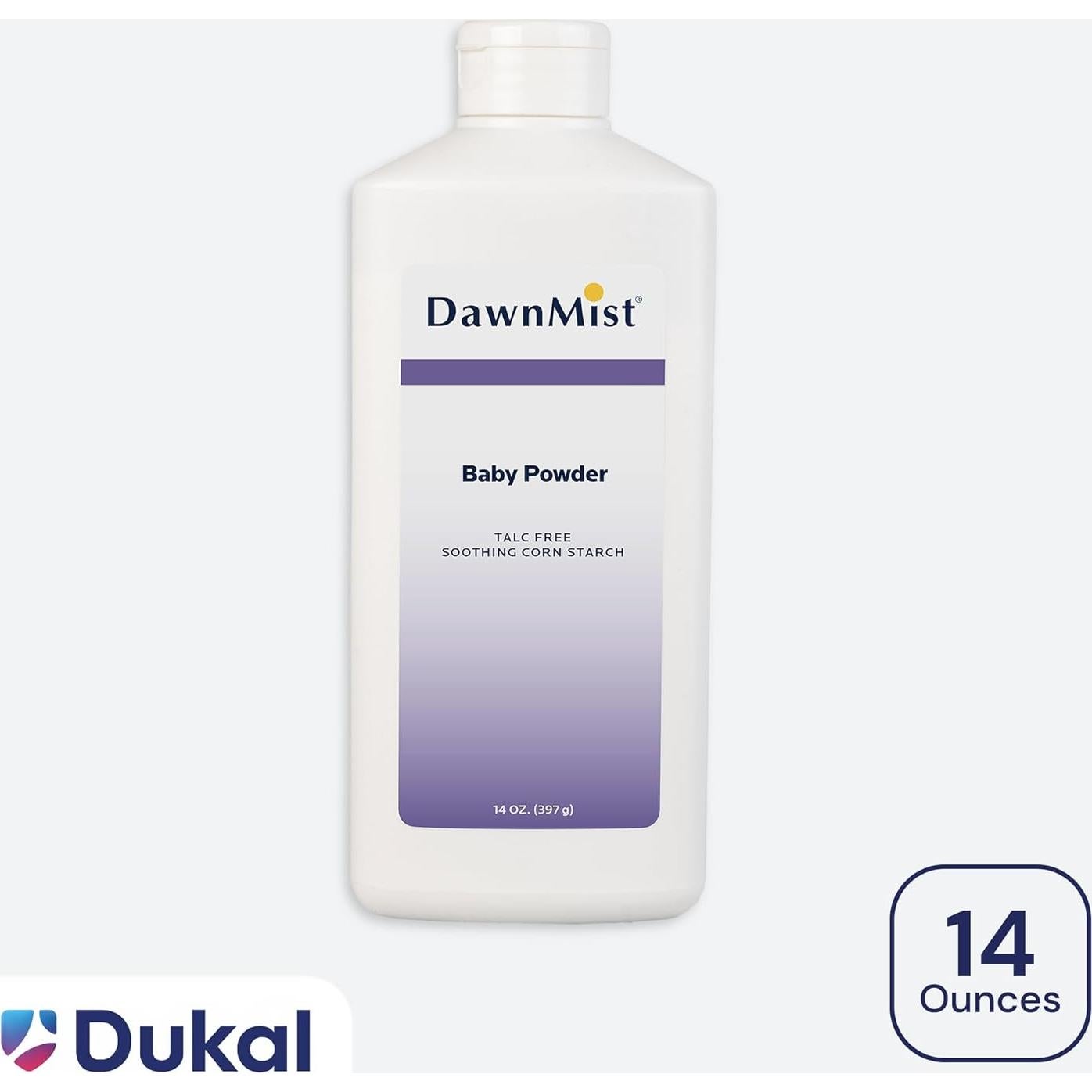 Dukal Polvo de Maíz para Bebés 396 g - Paquete de 2, Libre de Talco