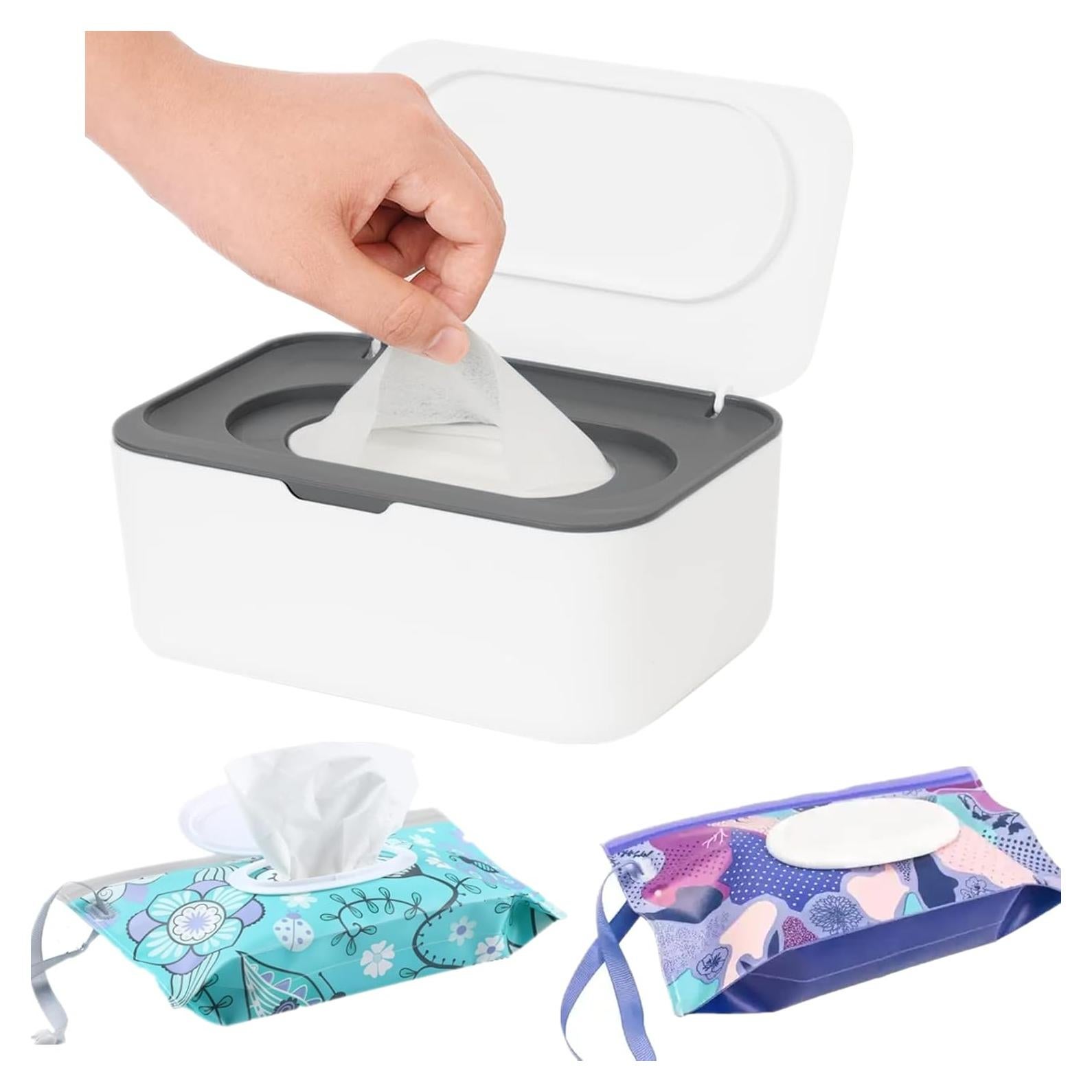 Dispensador de Toallitas Reutilizable HFHungkeong Blanco-Gris