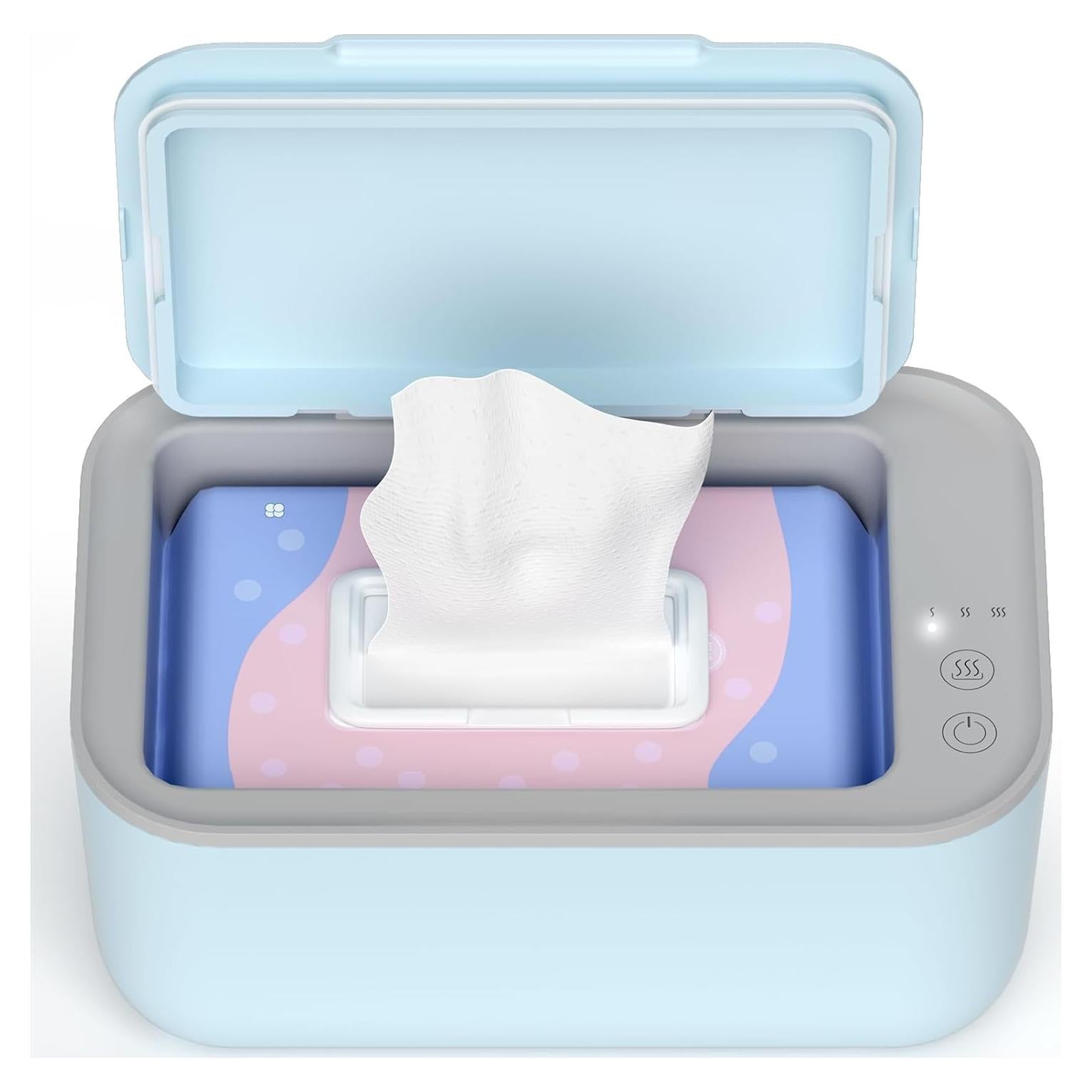 Calentador de Toallitas para Bebés Awesmom 7200 - Azul, 3 Modos de Temperatura