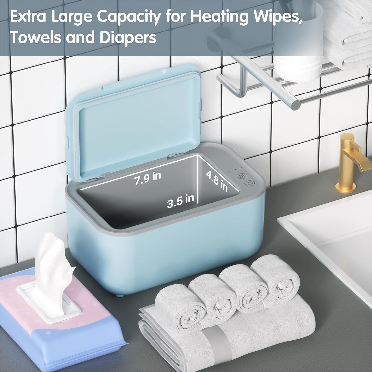 Calentador de Toallitas para Bebés Awesmom 7200 - Azul, 3 Modos de Temperatura