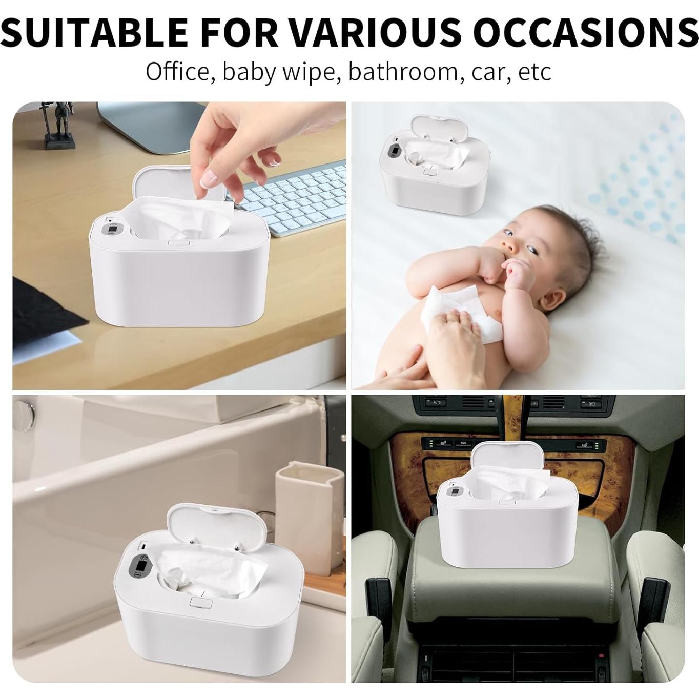 Calentador de Toallitas para Bebés Blanco - 5 Modos de Temperatura