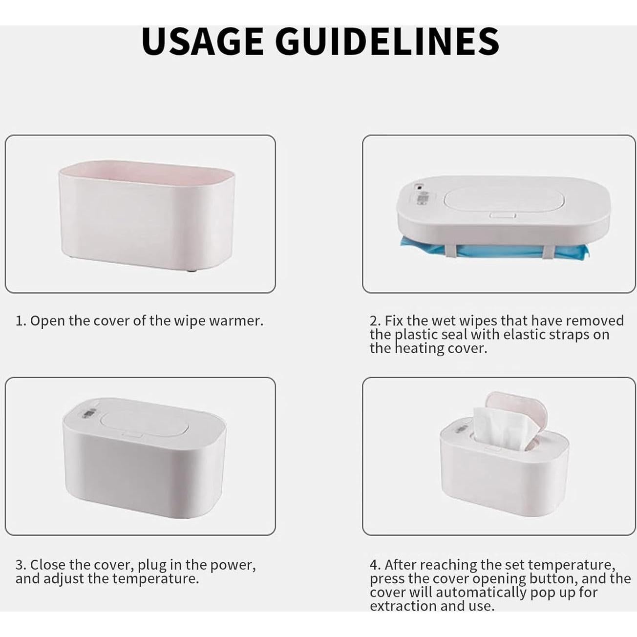 Calentador de Toallitas para Bebés Blanco - 5 Modos de Temperatura