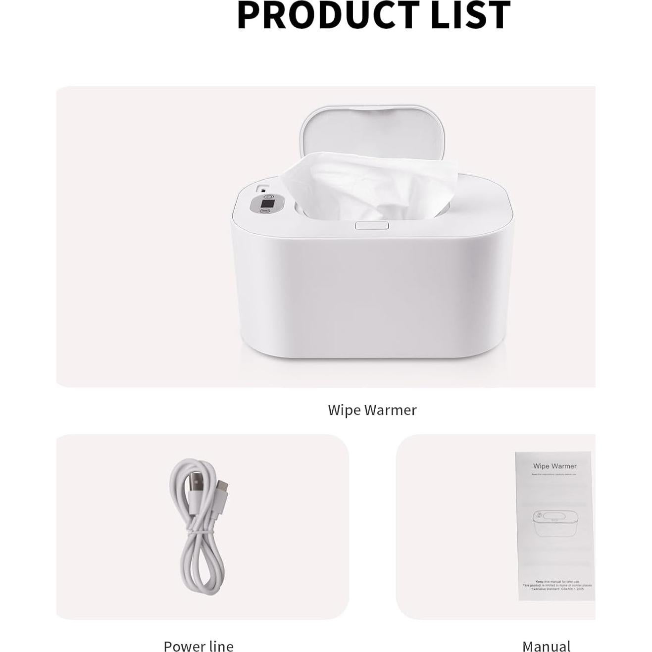 Calentador de Toallitas para Bebés Blanco - 5 Modos de Temperatura