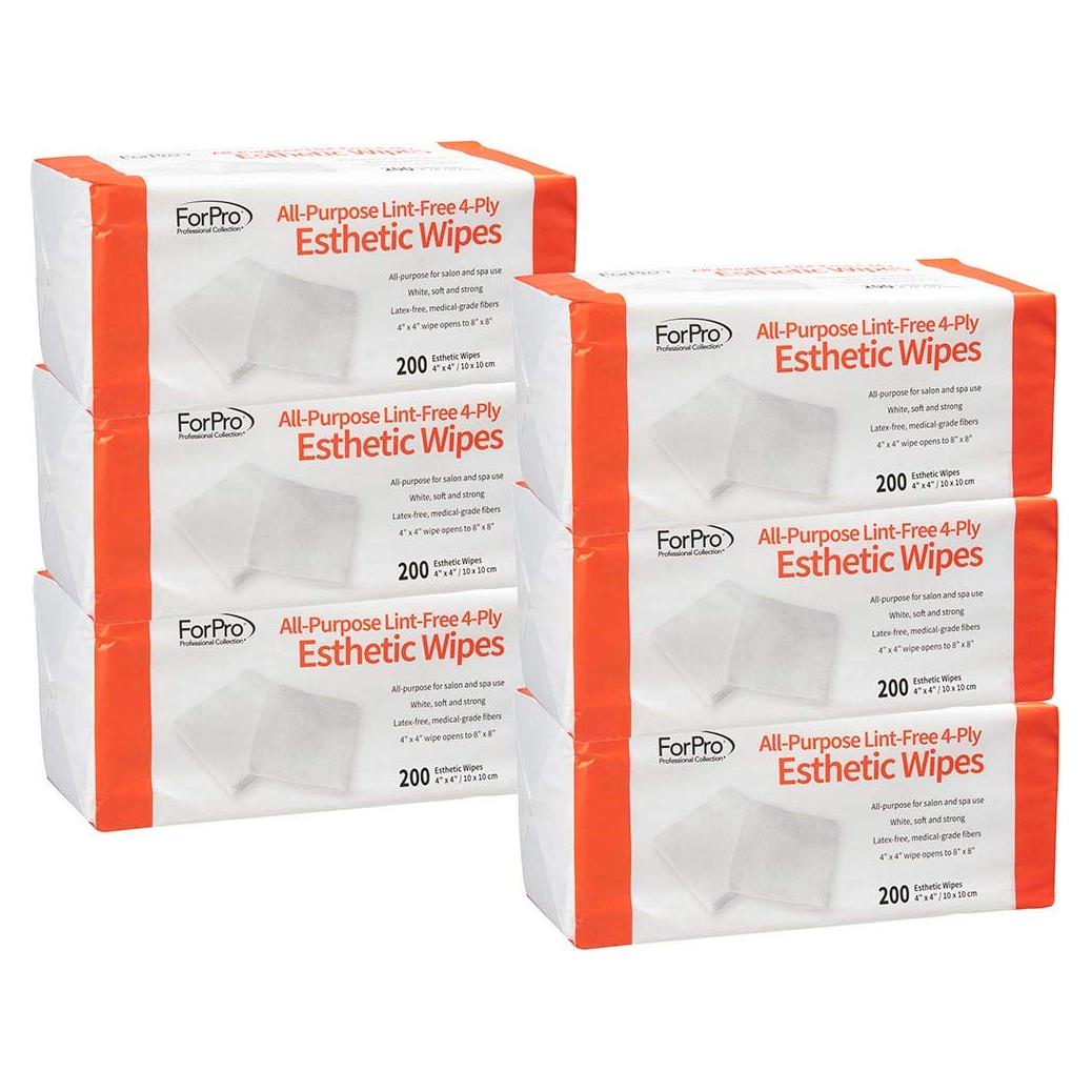 Toallitas Estéticas Sin Pelusa ForPro 200 Cuentas 10x10 cm
