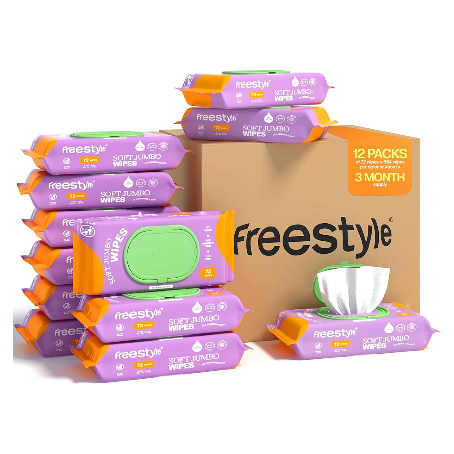 Toallitas Húmedas Freestyle Jumbo para Bebés 72 Unidades