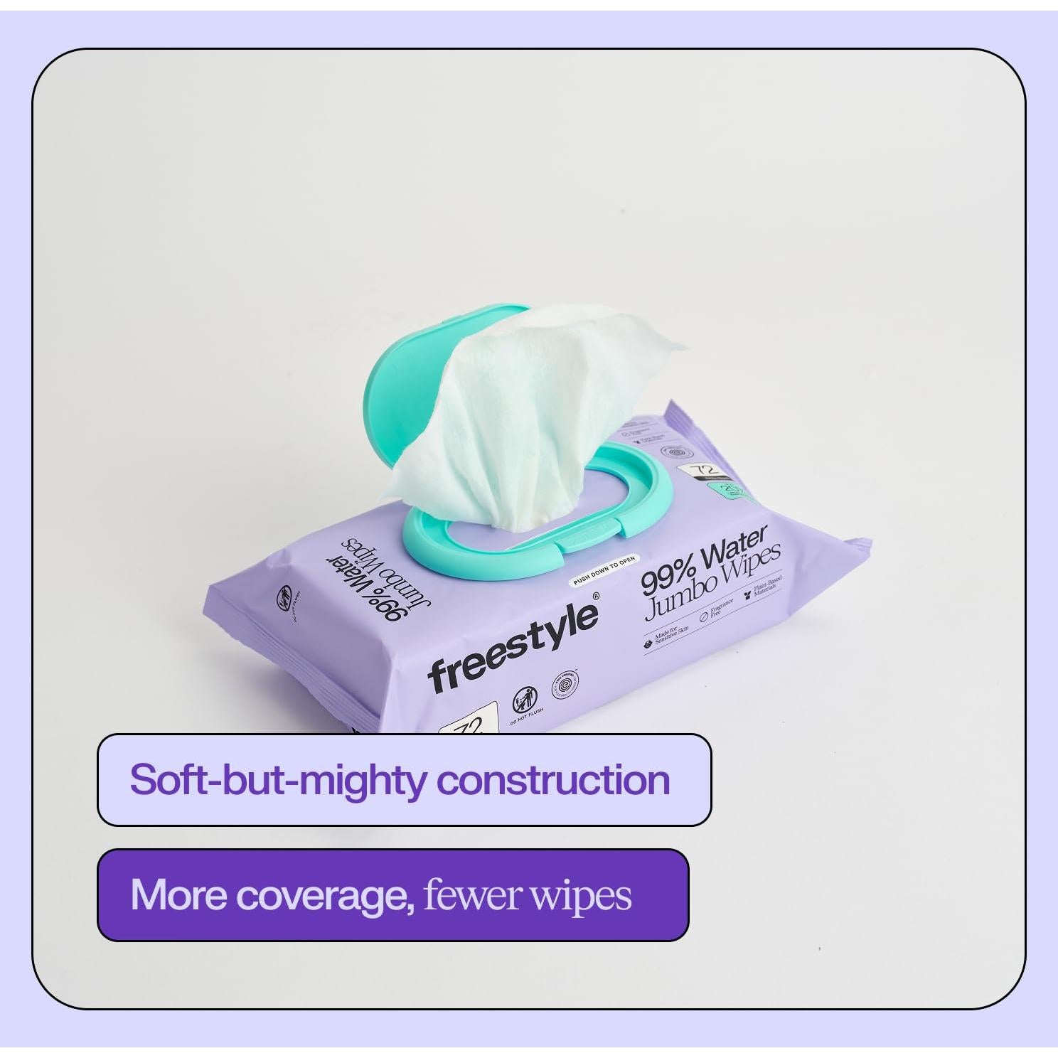 Toallitas Húmedas Freestyle Jumbo para Bebés 72 Unidades