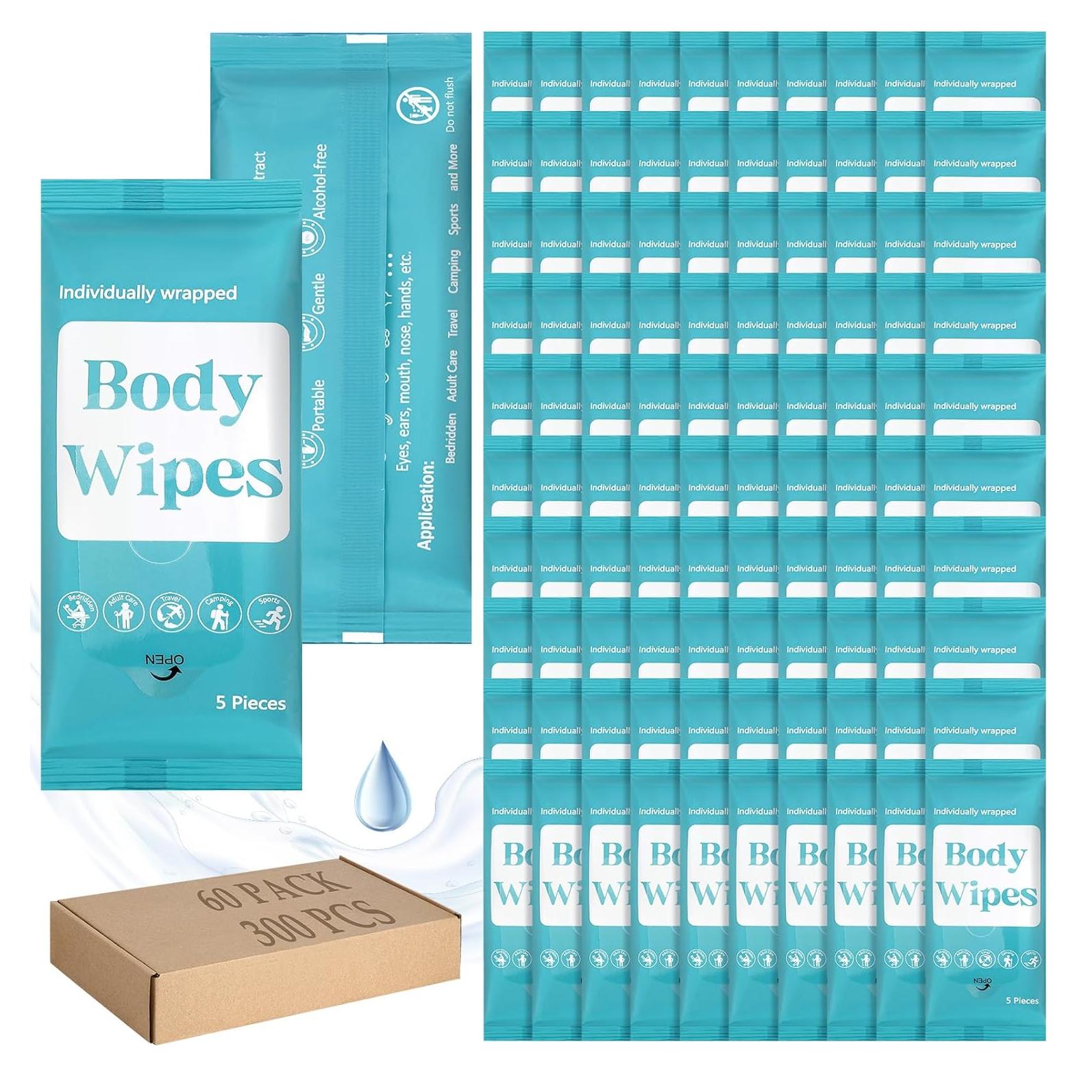 Toallitas Corporales Desechables Threlaco 300 Pcs Aloe