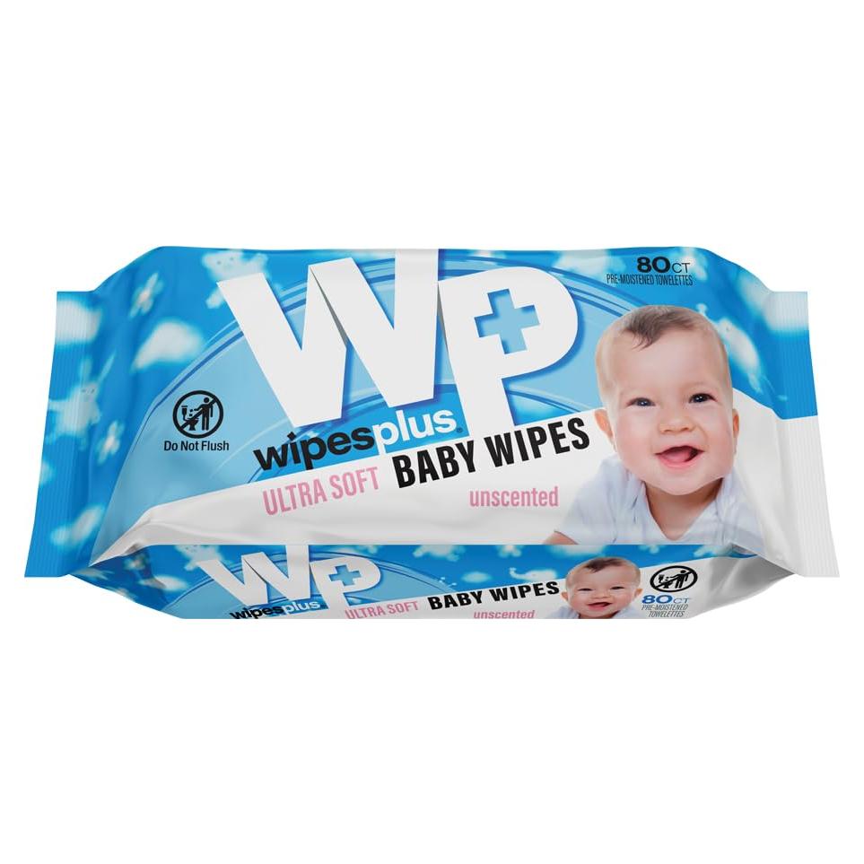 Toallitas Húmedas WIPESPLUS Sin Fragancia 80 Unidades