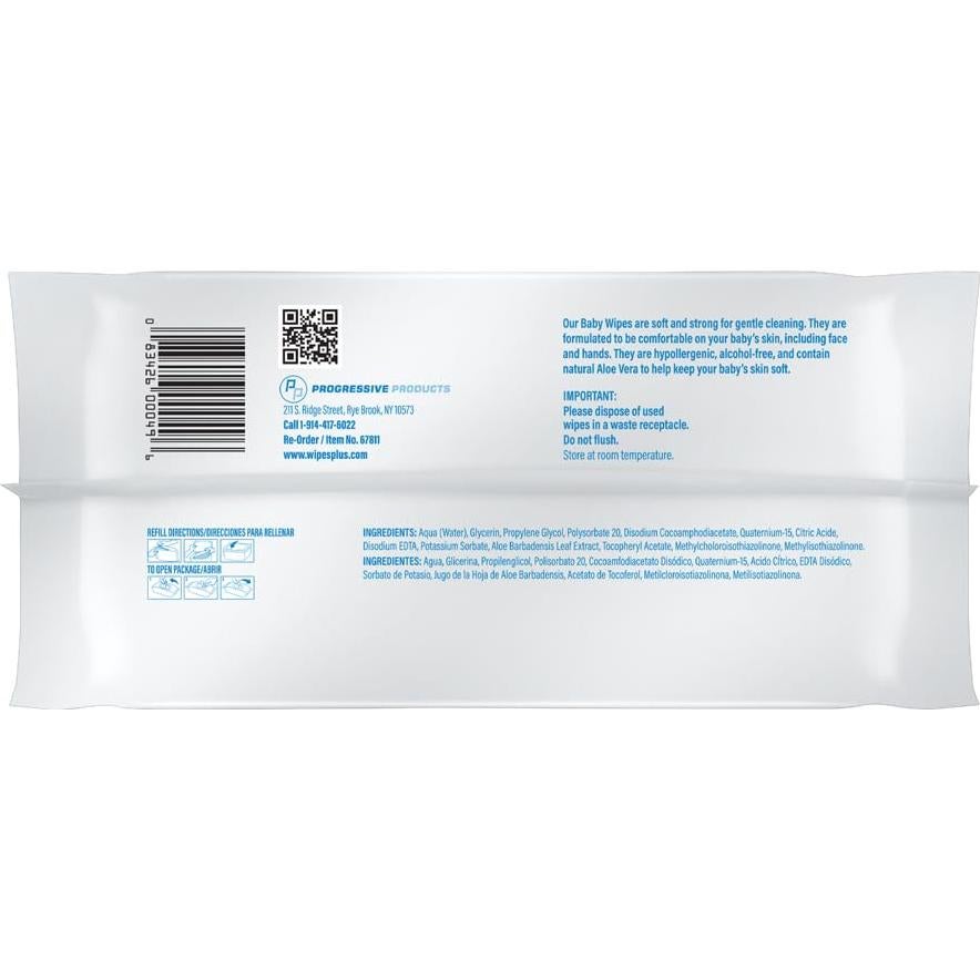 Toallitas Húmedas WIPESPLUS Sin Fragancia 80 Unidades