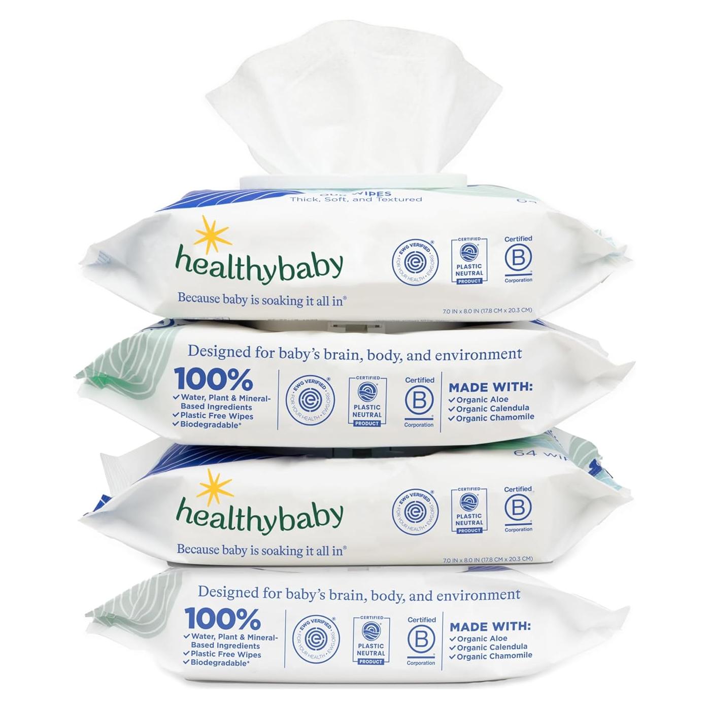 Toallitas Húmedas EWG Healthy Baby 256 Unidades Sin Fragancia