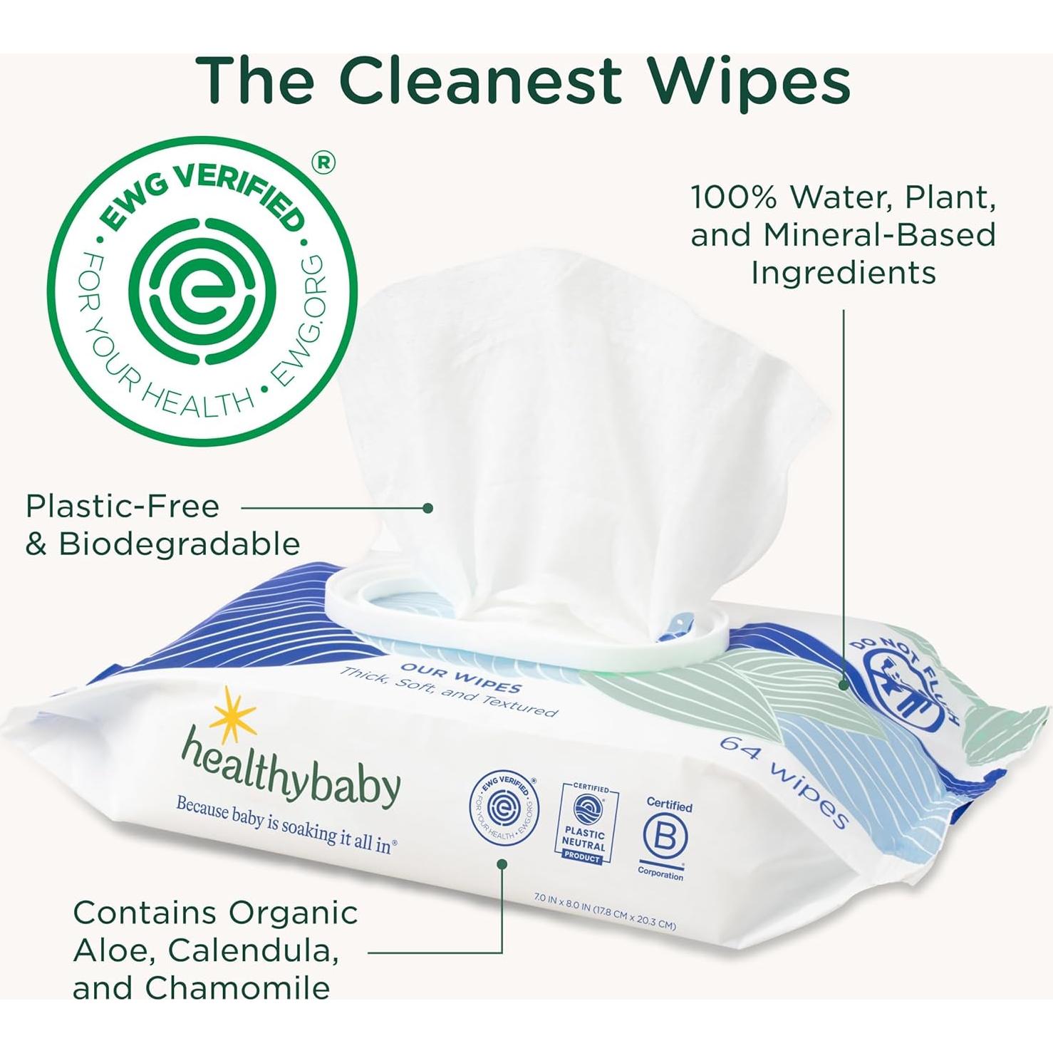 Toallitas Húmedas EWG Healthy Baby 256 Unidades Sin Fragancia