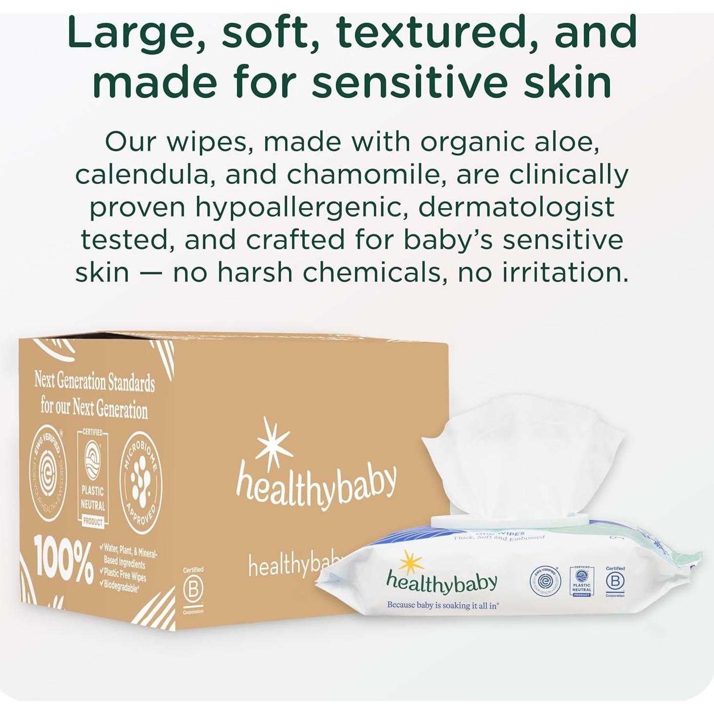 Toallitas Húmedas EWG Healthy Baby 256 Unidades Sin Fragancia