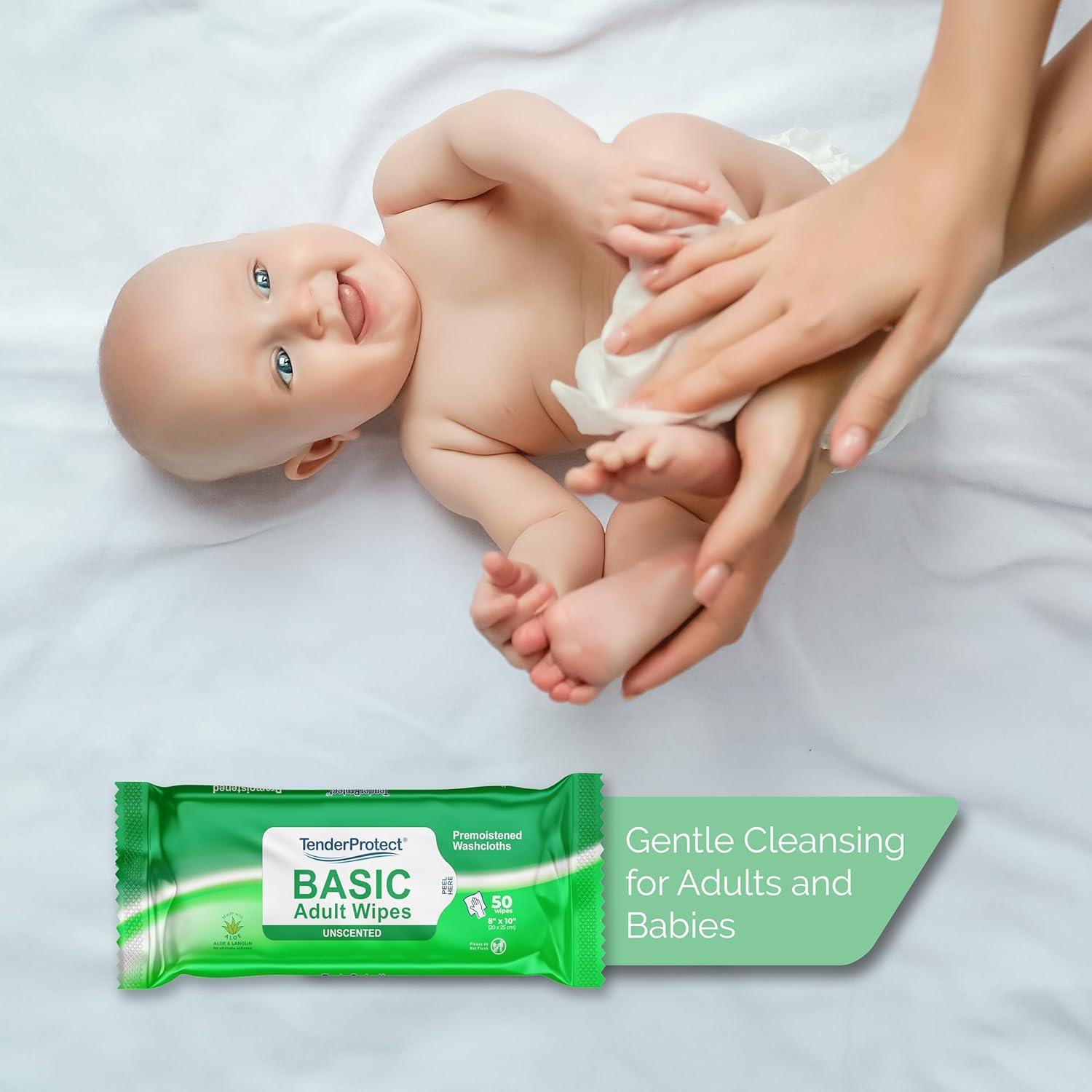 Toallitas Hipoalergénicas TenderProtect® para Adultos 500 Unidades