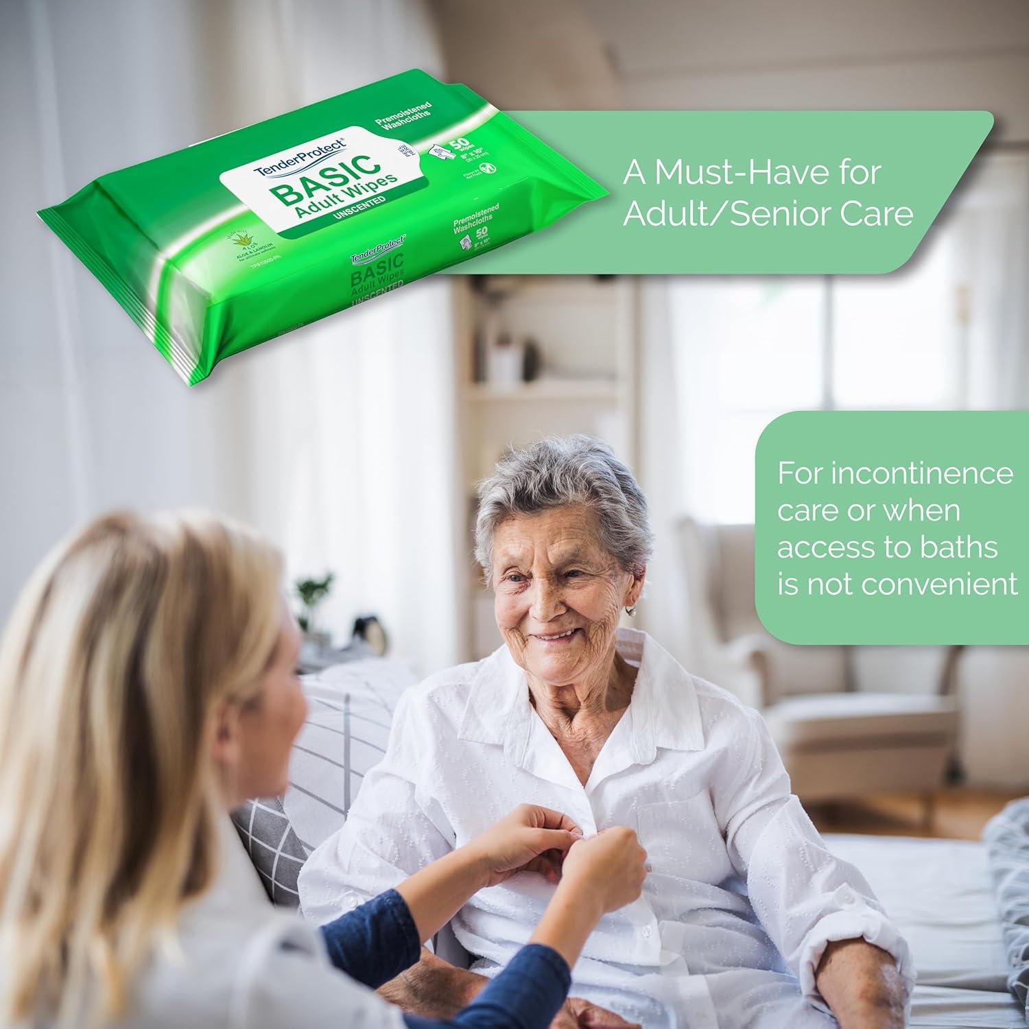 Toallitas Hipoalergénicas TenderProtect® para Adultos 500 Unidades