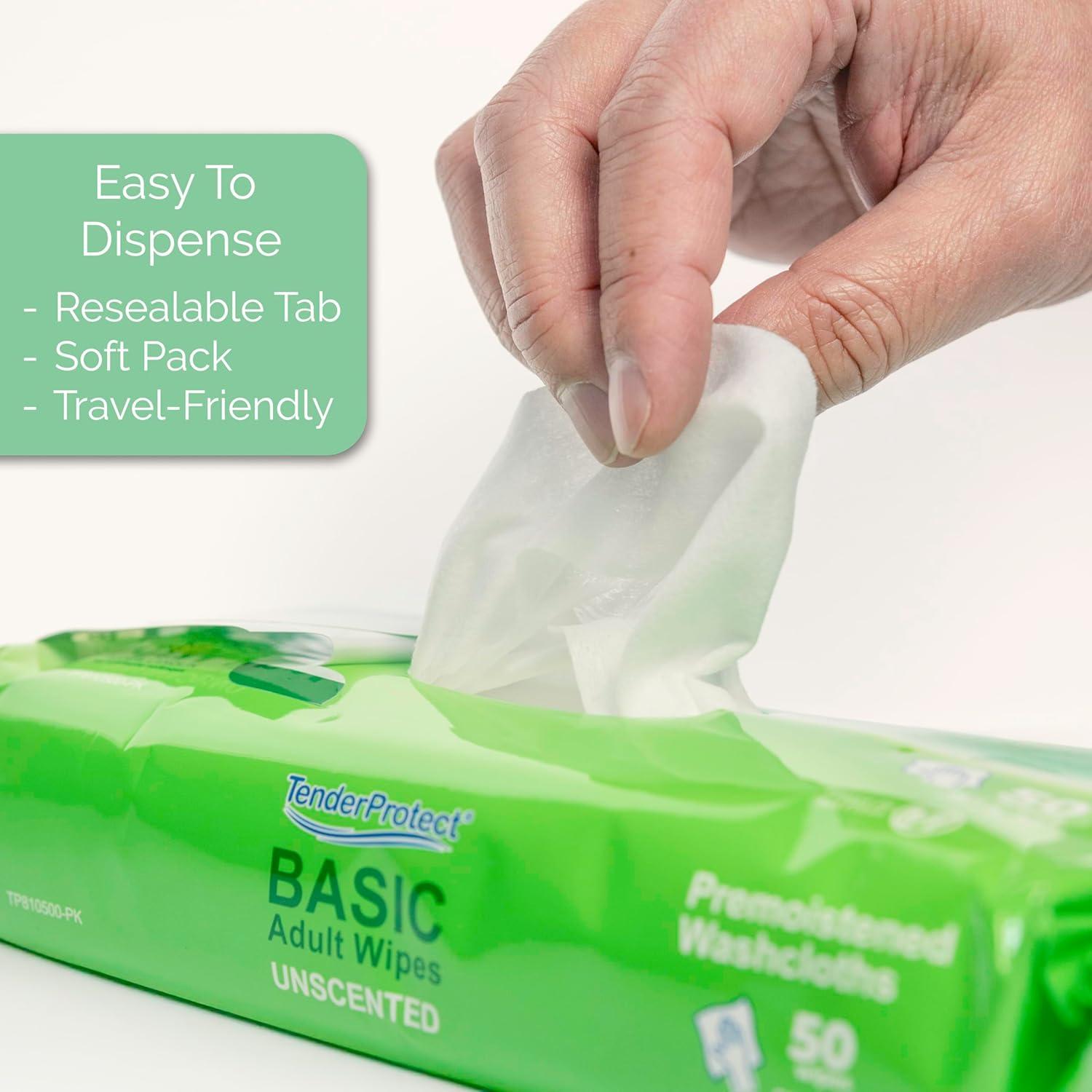 Toallitas Hipoalergénicas TenderProtect® para Adultos 500 Unidades