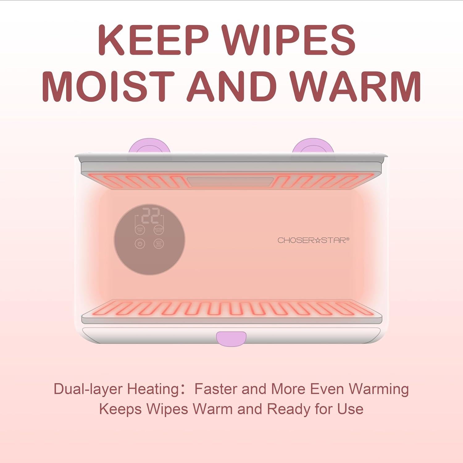 Calentador de Toallitas para Bebé con Orejas de Gato - 4 Temperaturas