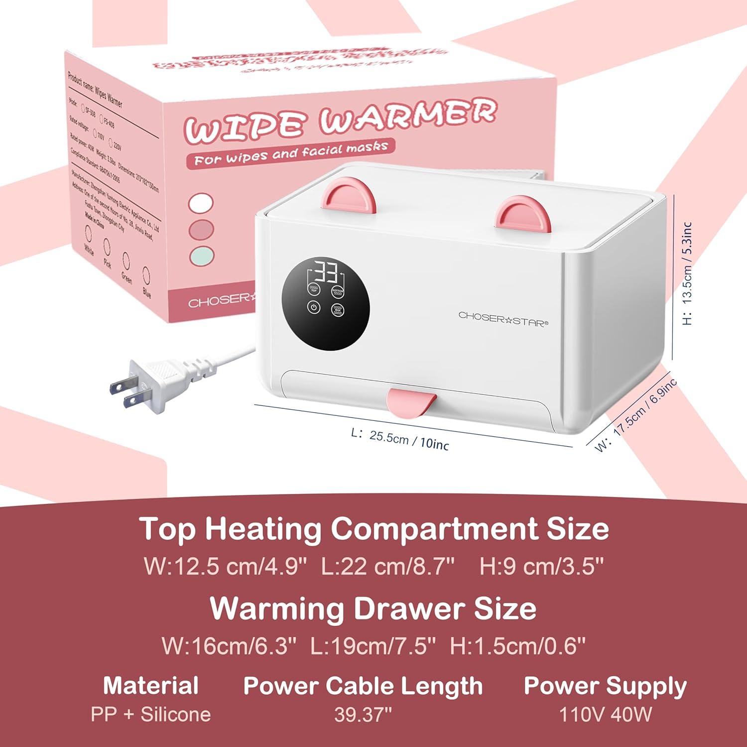 Calentador de Toallitas para Bebé con Orejas de Gato - 4 Temperaturas