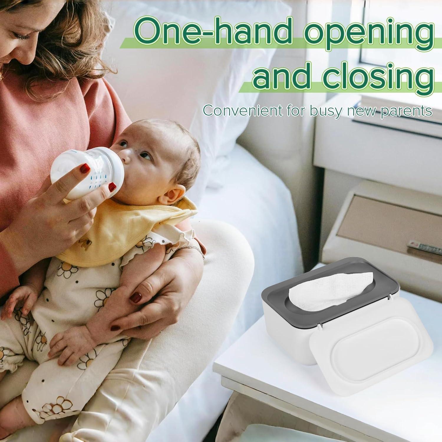 Dispensador de Toallitas Húmedas Flenpptly Gris 19.3x13.5 cm