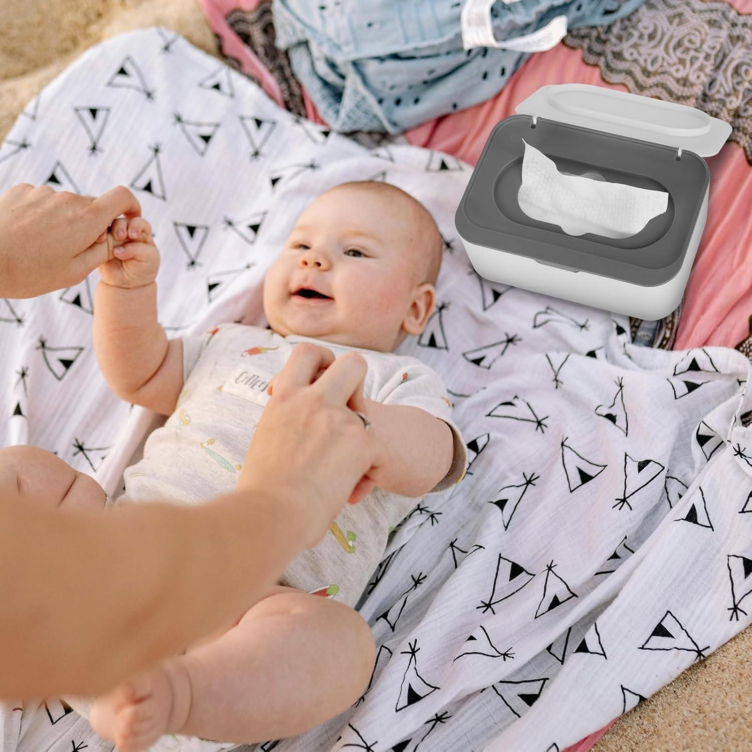 Dispensador de Toallitas Húmedas Flenpptly Gris 19.3x13.5 cm