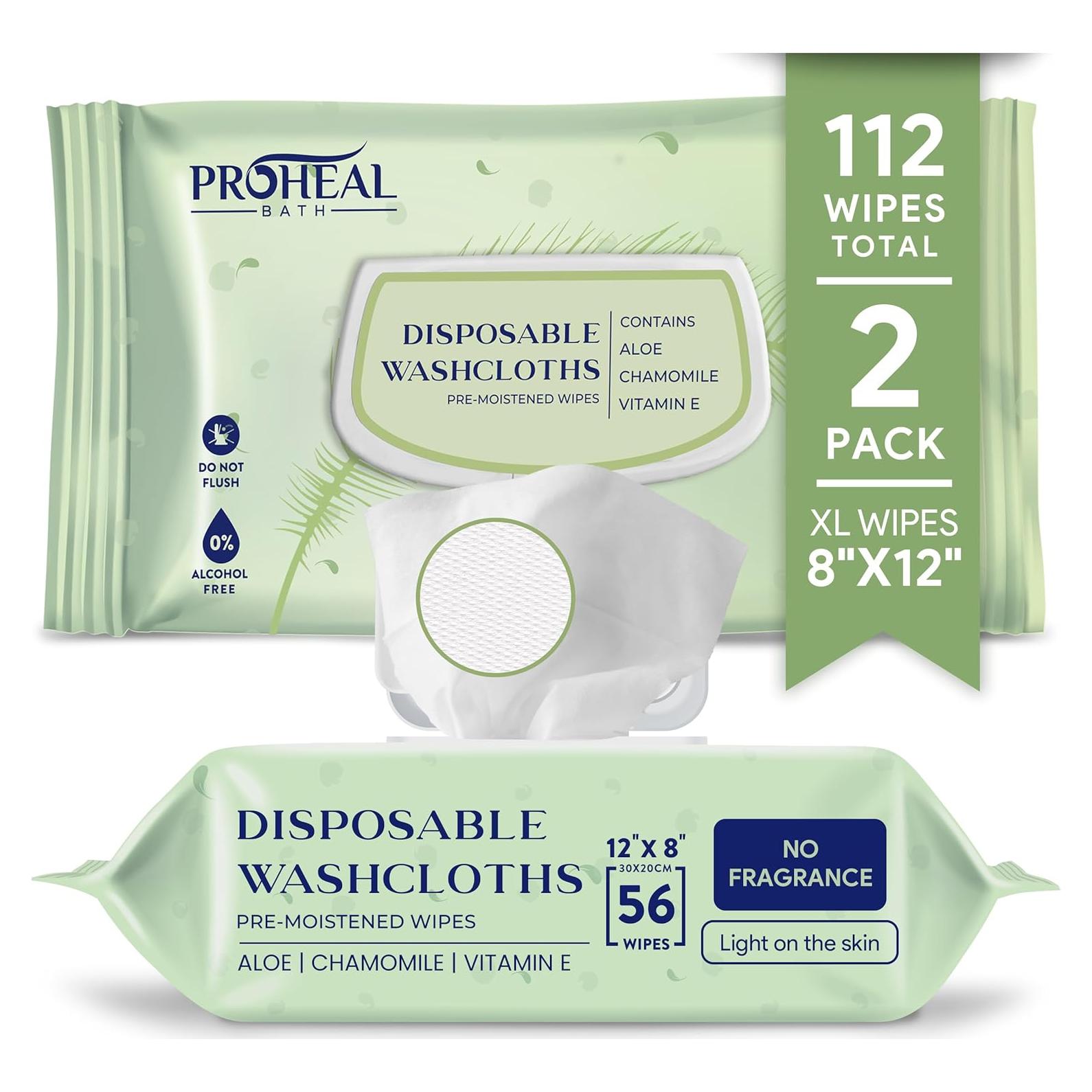 Toallitas Húmedas Extra Grandes ProHeal 112 Unidades 30x20cm