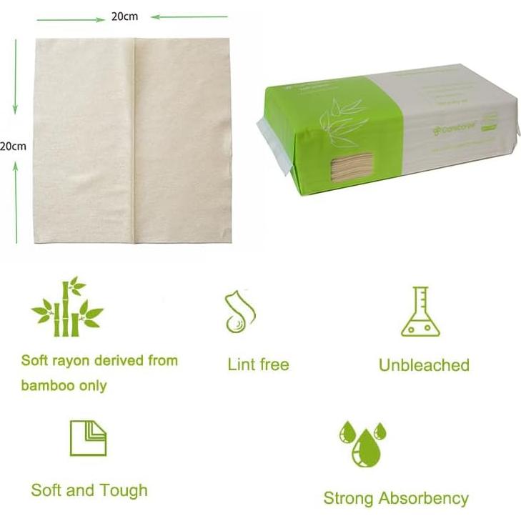 Toallitas Secas Multiusos Careboree 100% Rayón de Bambú