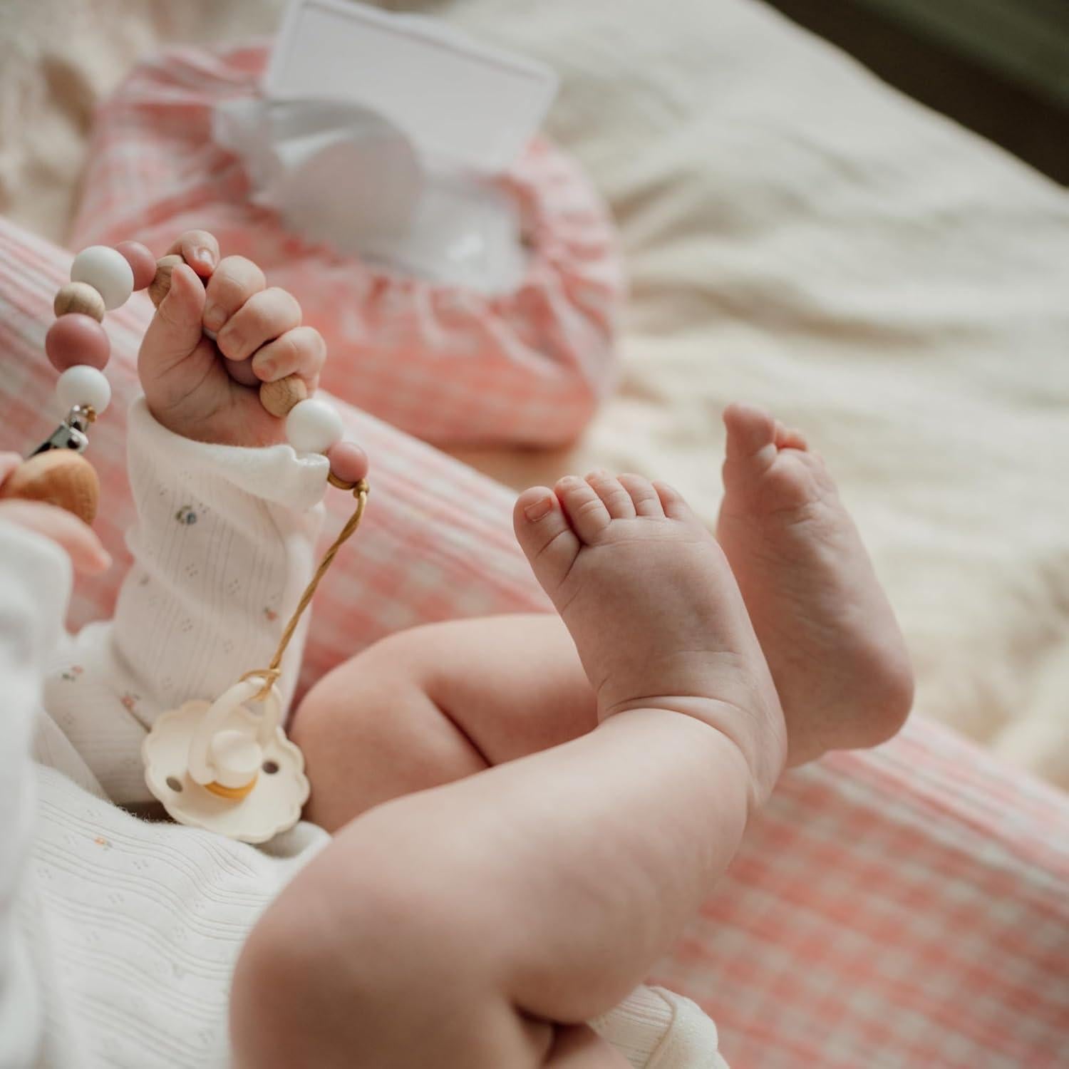 Funda para Toallitas Húmedas TISU Algodón Gingham Rosa Universal