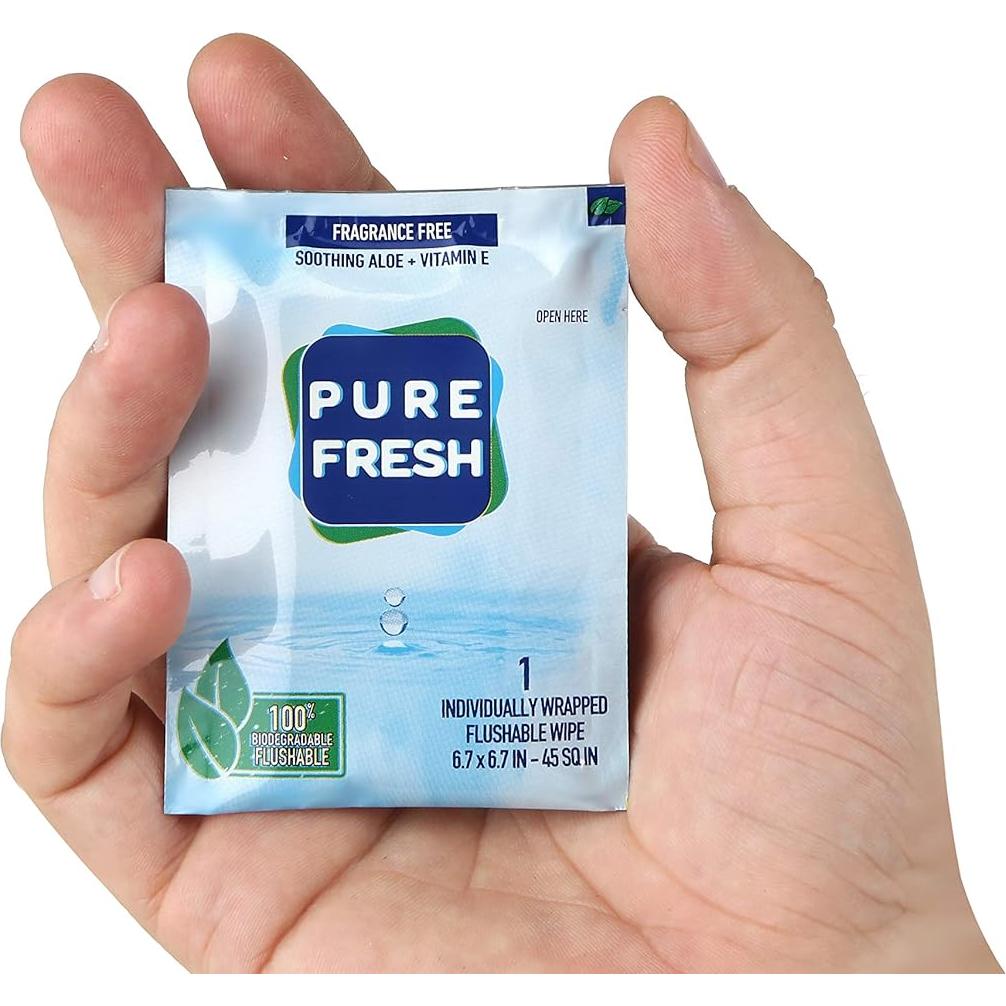 Toallitas Húmedas PureFresh 40 Unidades Desechables Sin Alcohol