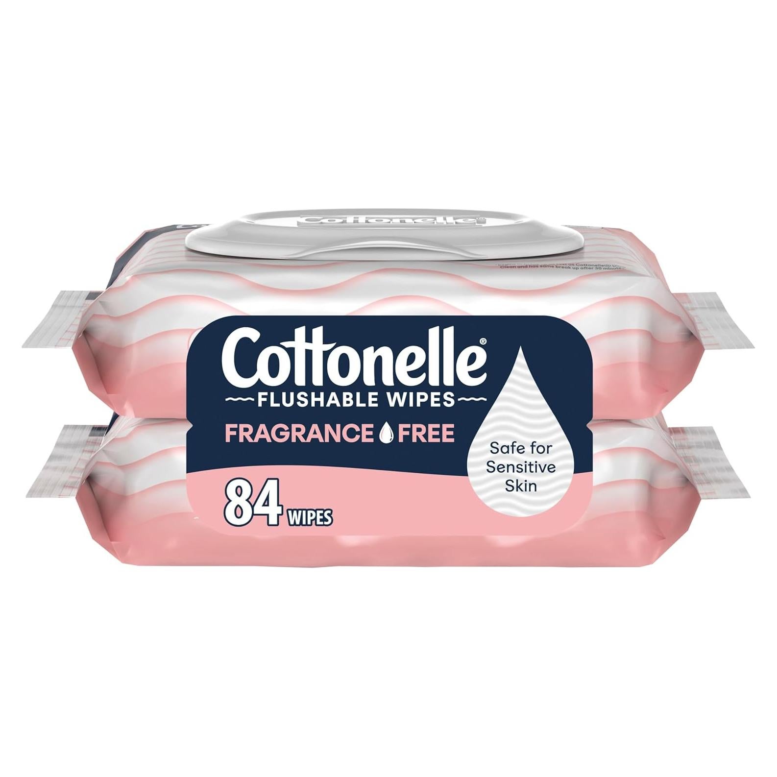 Toallitas Húmedas Desechables Sin Fragancia Cottonelle - 84 Unidades