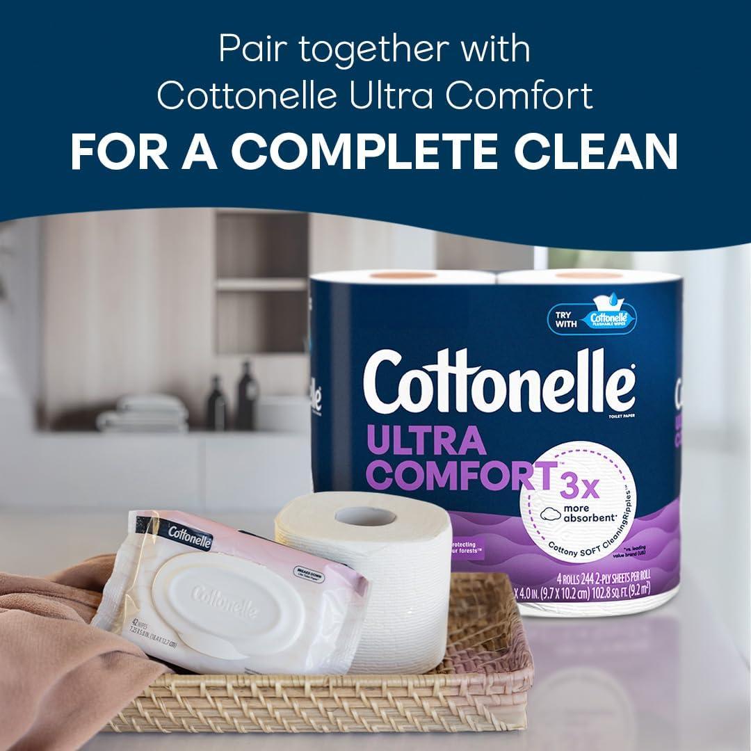 Toallitas Húmedas Desechables Sin Fragancia Cottonelle - 84 Unidades