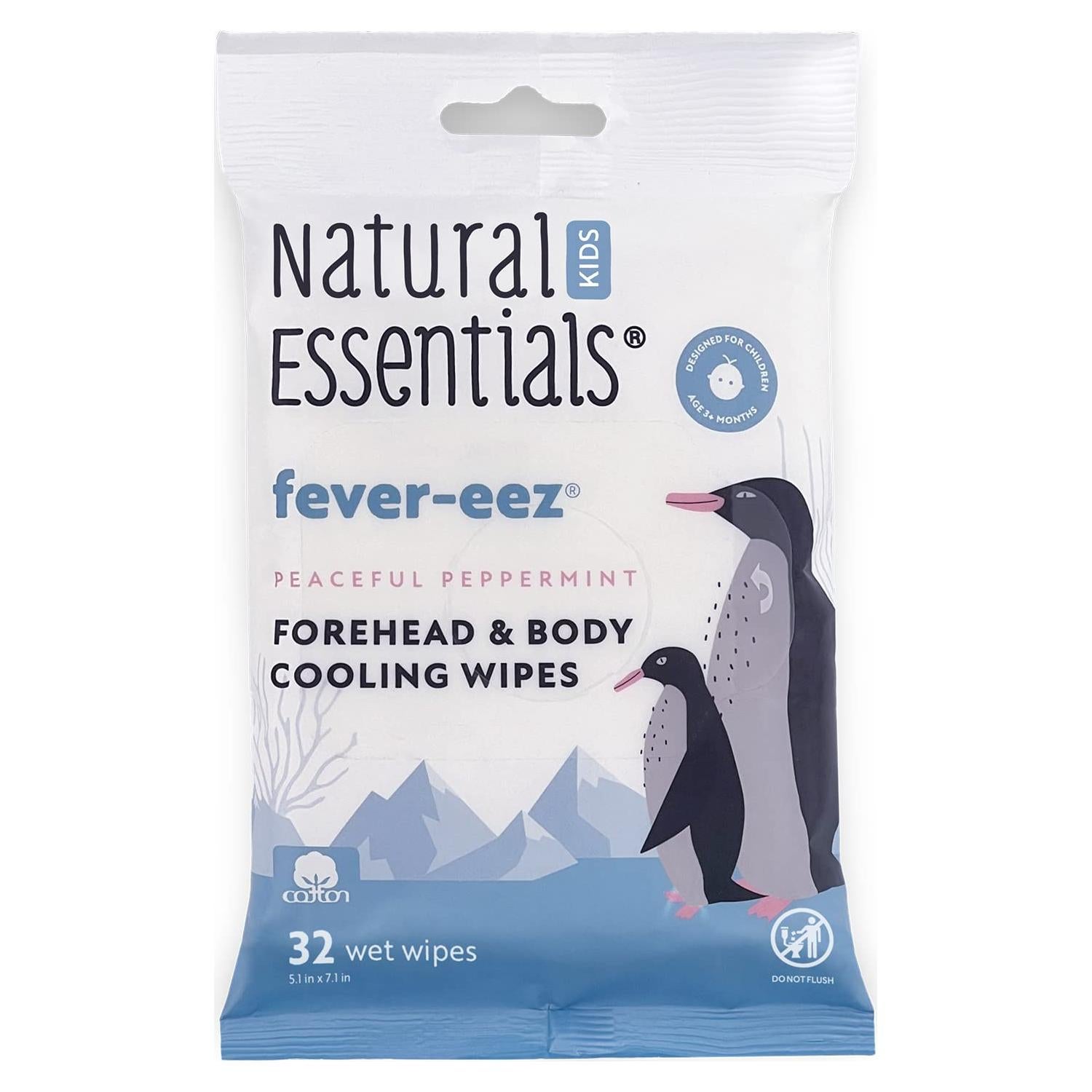 Toallitas Fever-eez 32 Unidades para Bebés y Adultos - Alivio Fiebre