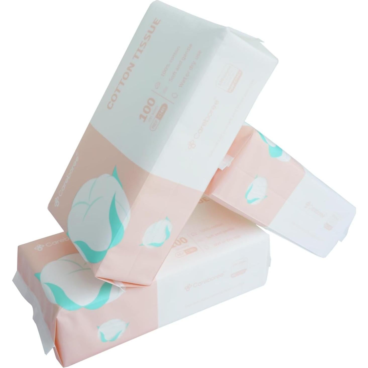 Toallitas Húmedas Careboree 100% Algodón Puro Sin Fragancia - 300 Conteo