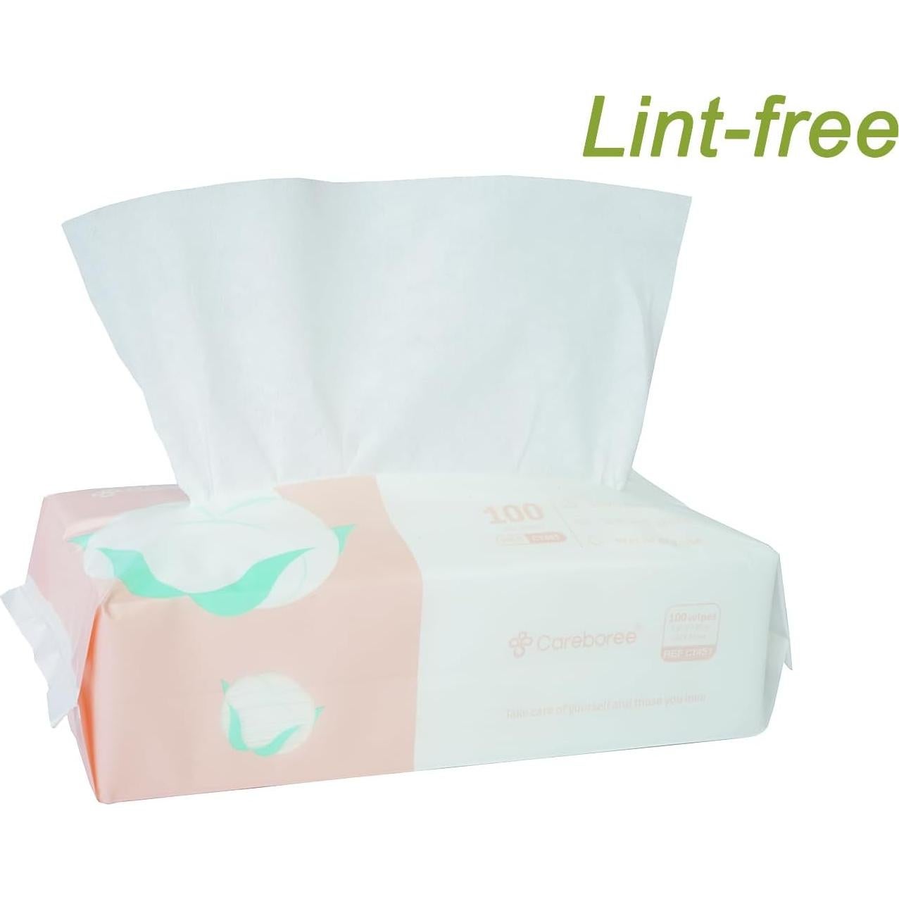 Toallitas Húmedas Careboree 100% Algodón Puro Sin Fragancia - 300 Conteo