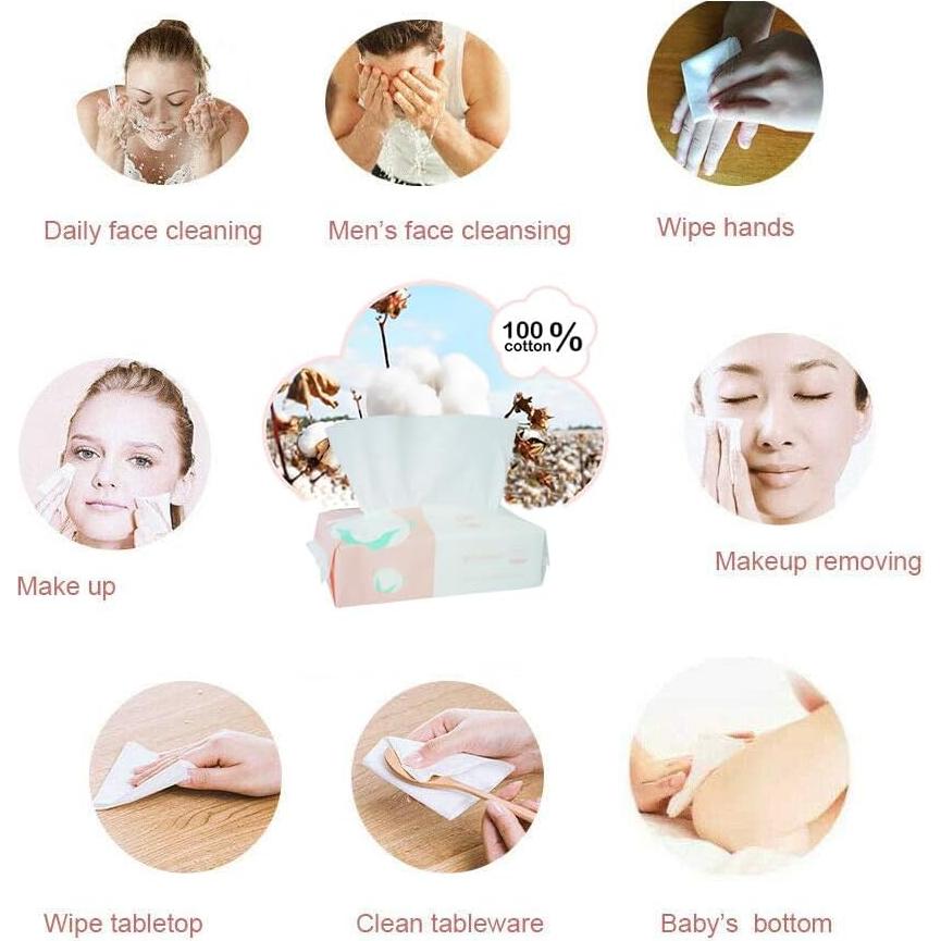 Toallitas Húmedas Careboree 100% Algodón Puro Sin Fragancia - 300 Conteo