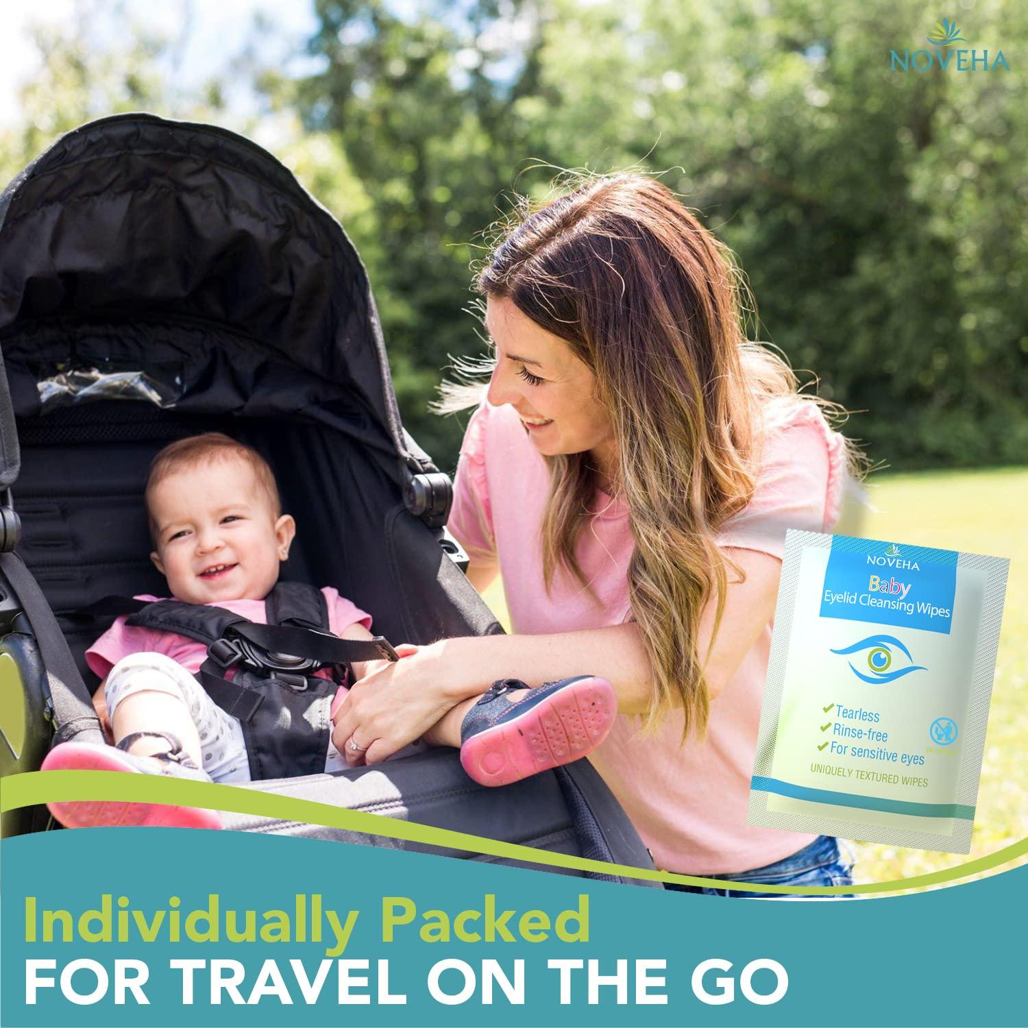 Toallitas para Párpados y Pestañas NOVEHA - 60 Unidades