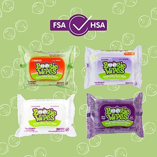 Toallitas Nasales Salinas Boogie para Bebés y Niños 30 Unidades