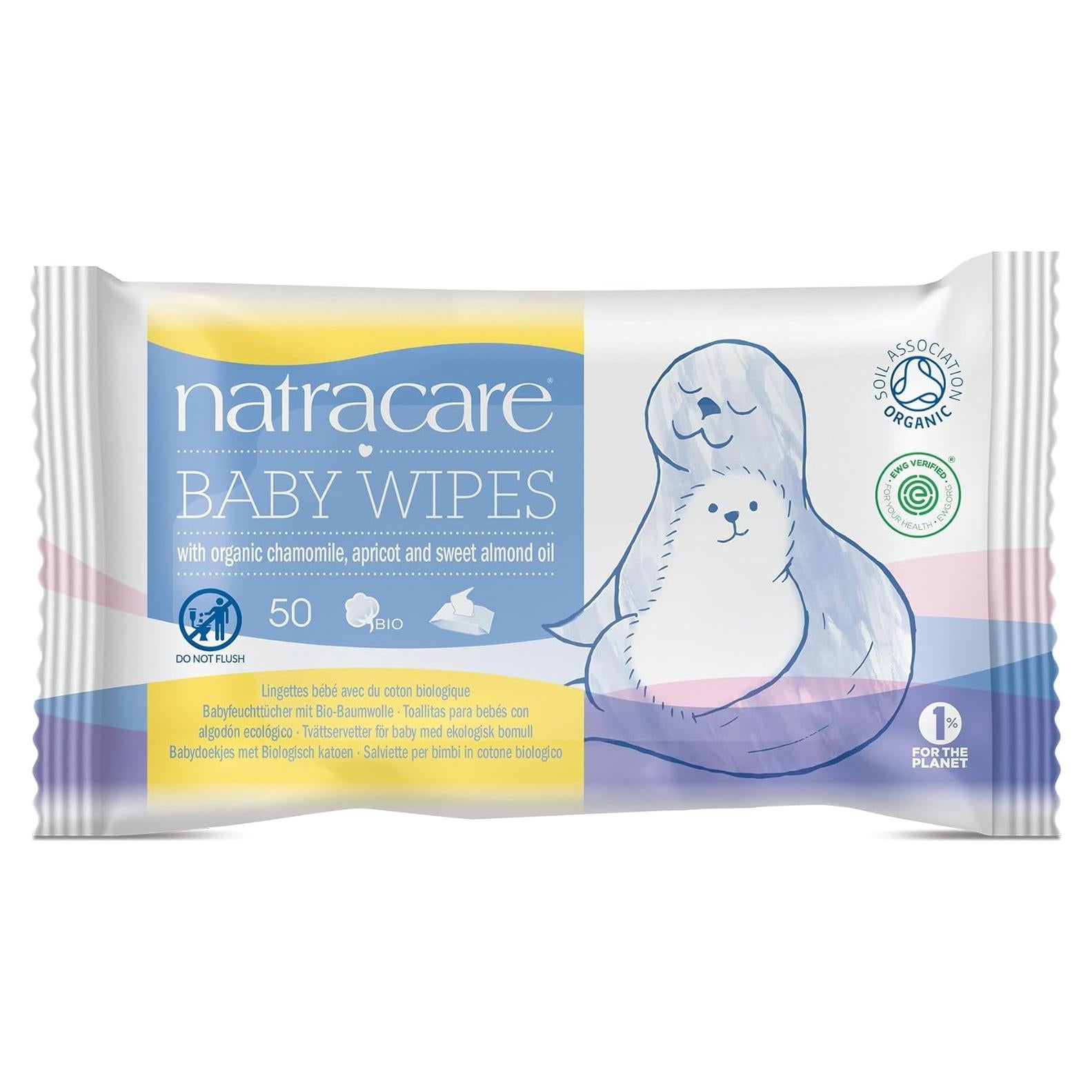 Toallitas Húmedas Orgánicas Natracare 50 Unidades con Aceites Esenciales