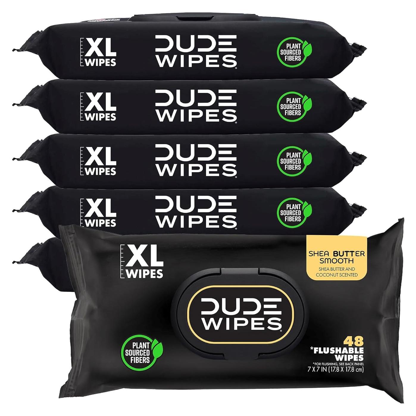 Toallitas desechables DUDE - 288 toallitas húmedas extra grandes con manteca de karité y Aloe