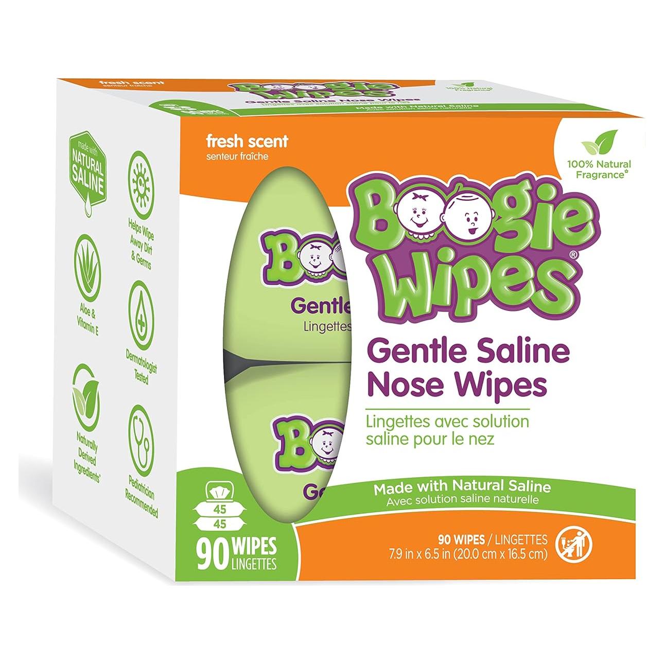 Toallitas Salinas para Bebés Nehemiah, 45 Unidades, Aloe y Vitamina E