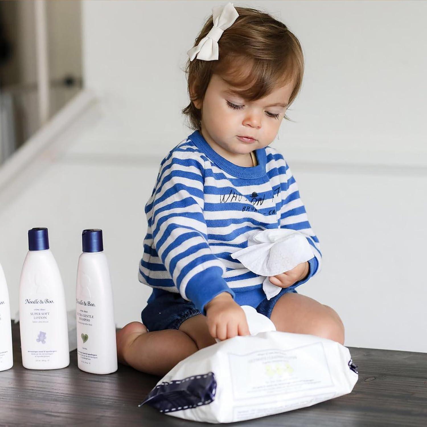 Toallitas de Limpieza Corporal y Facial Noodle & Boo 72 Unidades