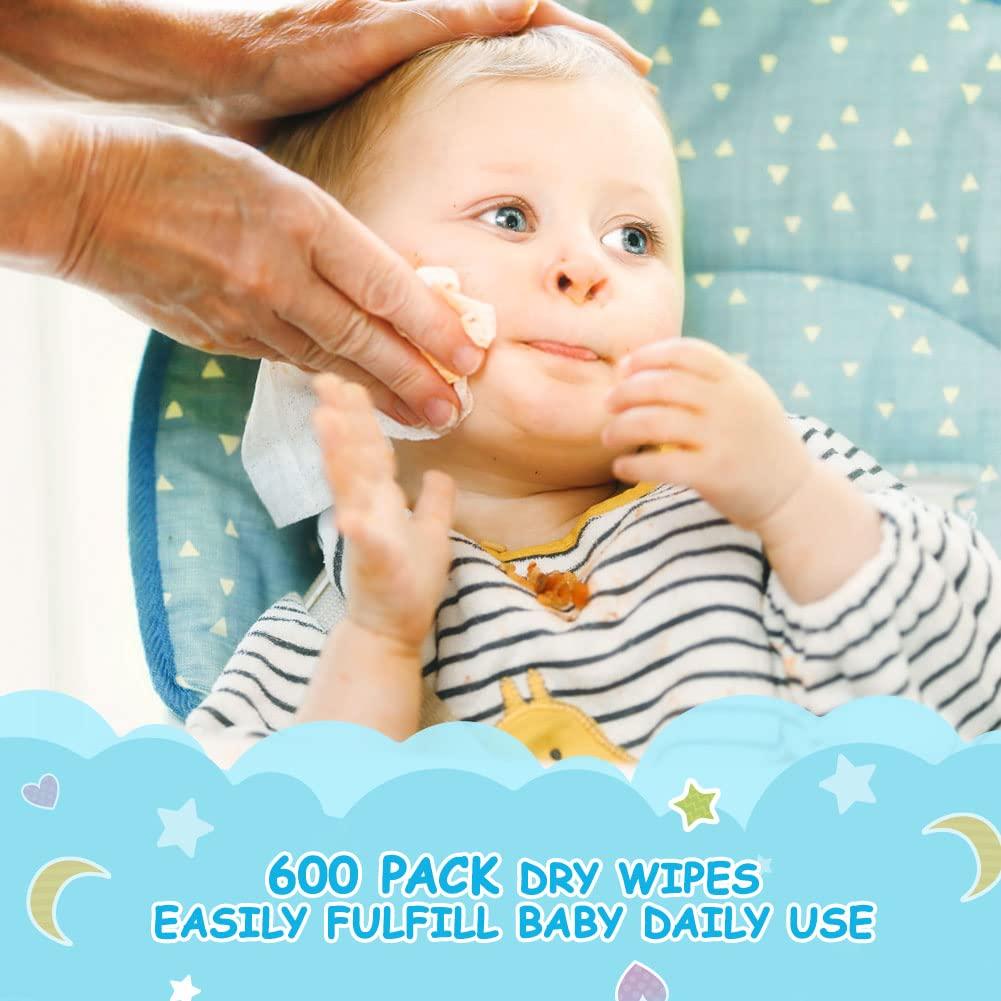 Toallitas Secas para Bebé Orighty - 600 Unidades 20x20cm