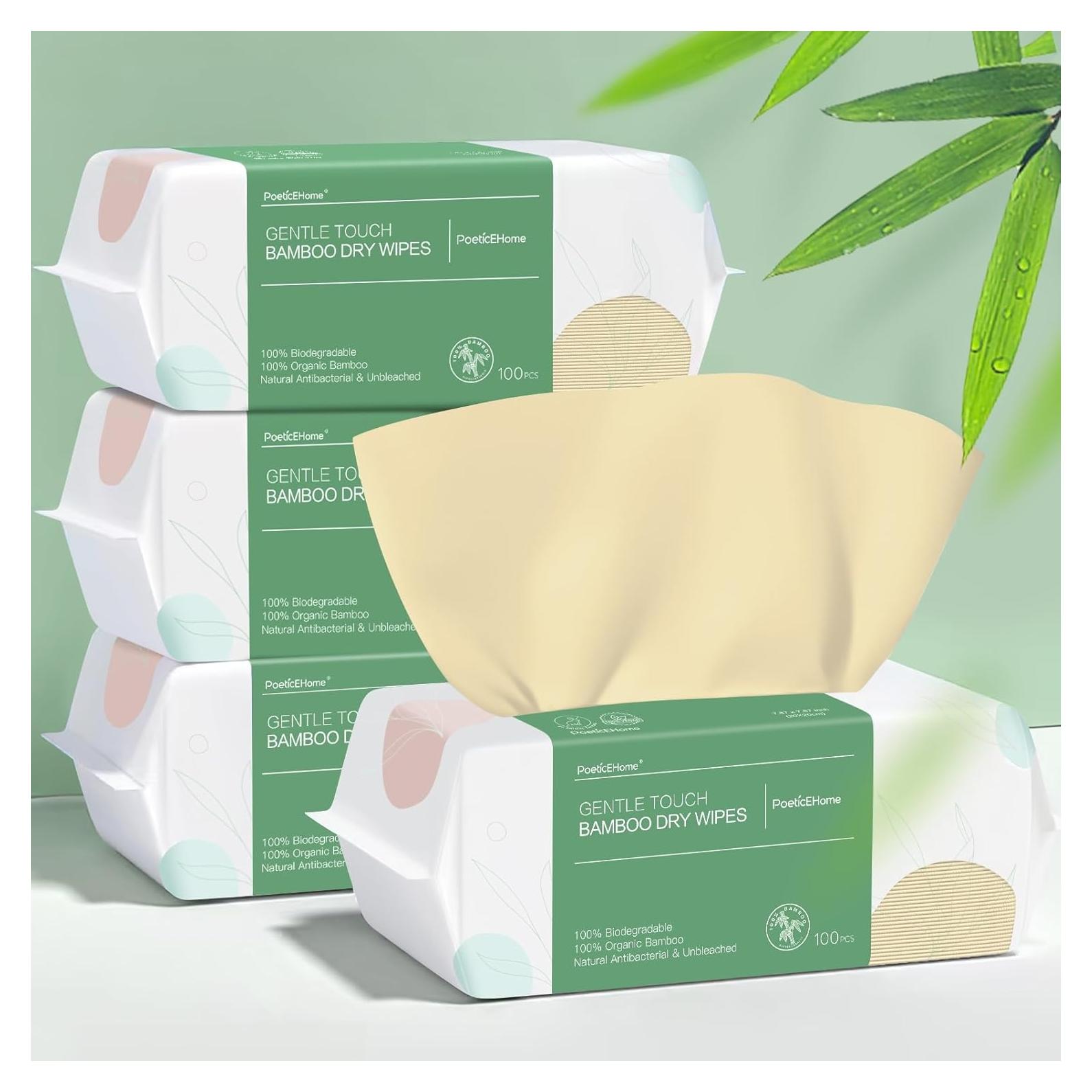 Toallitas Húmedas PoeticEHome para Piel Sensible - 400 Unidades