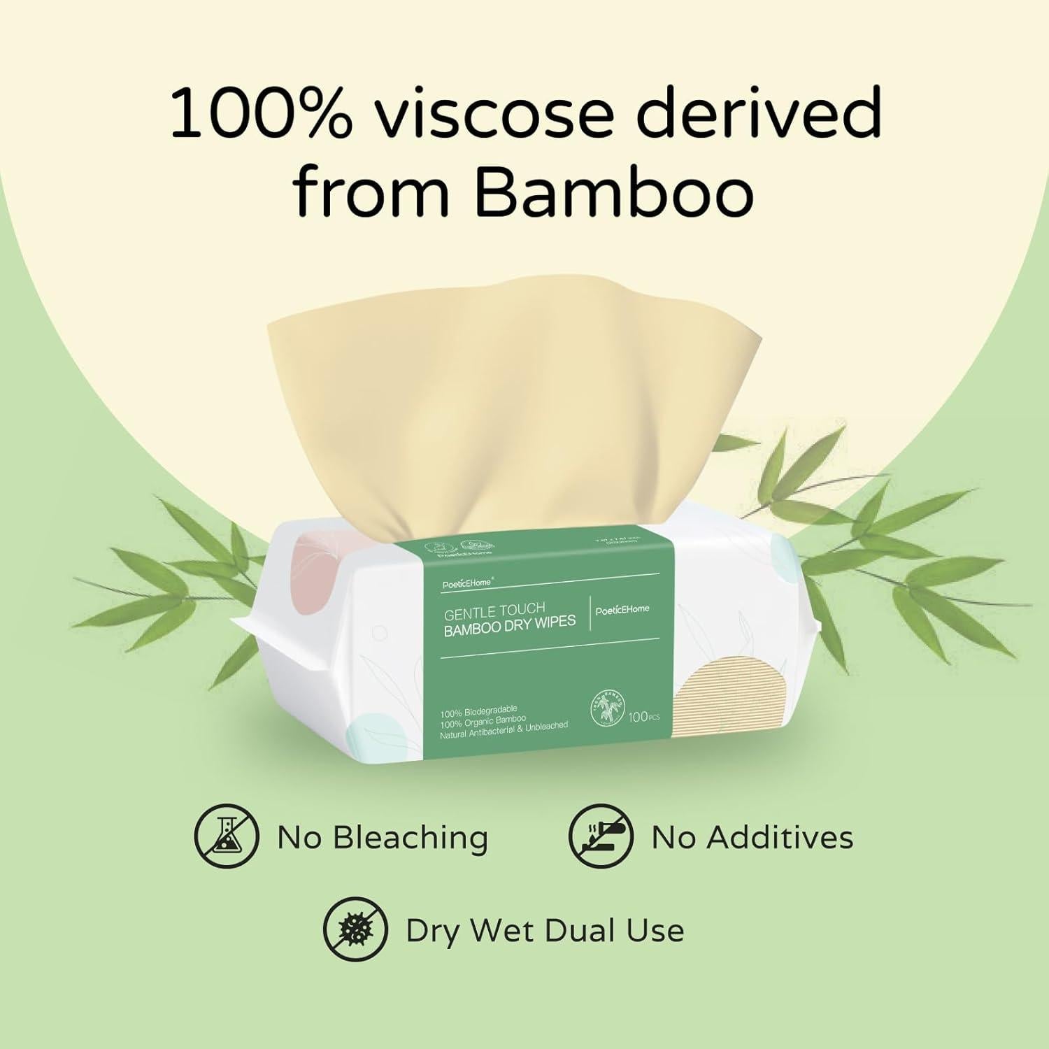 Toallitas Húmedas PoeticEHome para Piel Sensible - 400 Unidades