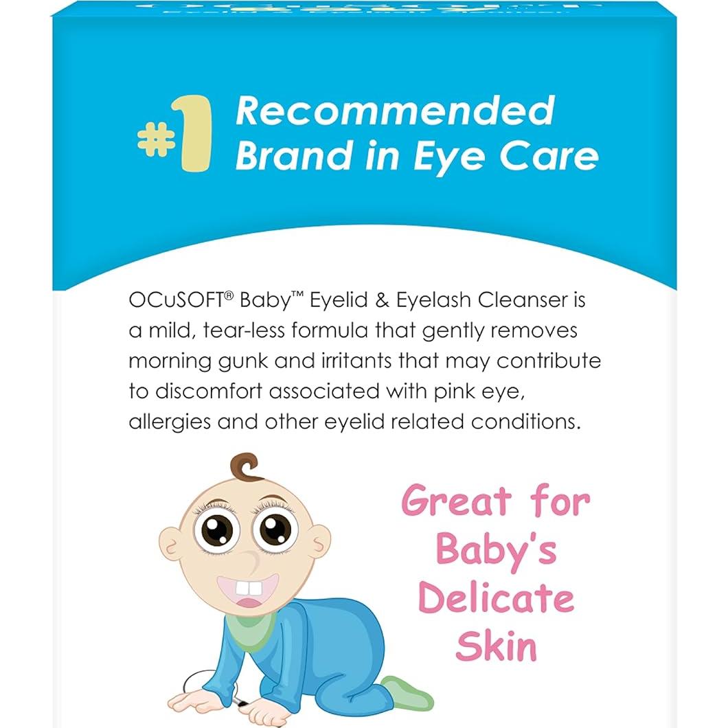 Limpiador de Párpados y Pestañas para Bebés OCuSOFT 20 Toallitas