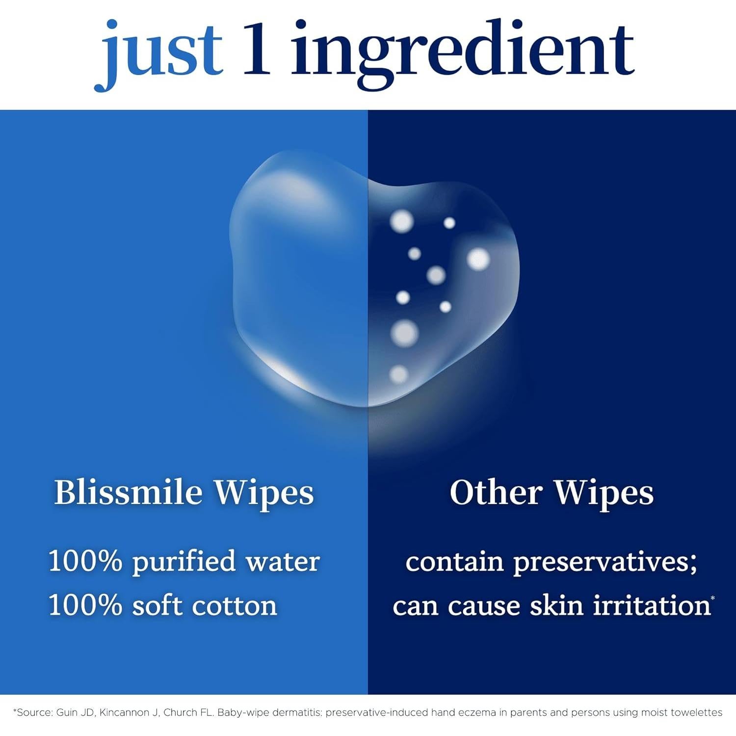 Toallitas Húmedas Blissmile 100% Agua - 22 Unidades